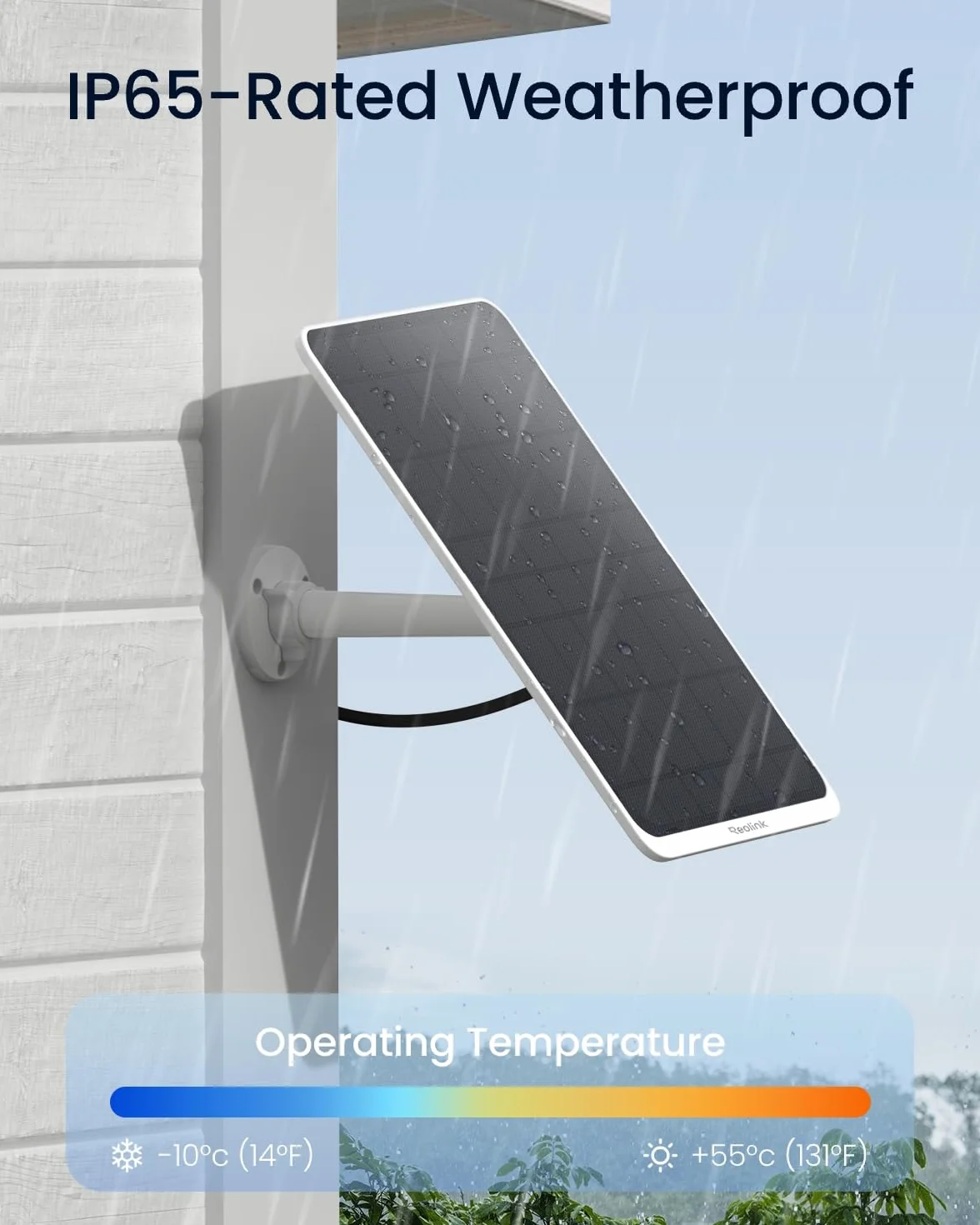 Reolink Panel Słoneczny 12 W do Kamer Zewnętrznych Zasilanych Akumulatorem, Odporny Na Warunki Atmosferyczne IP65