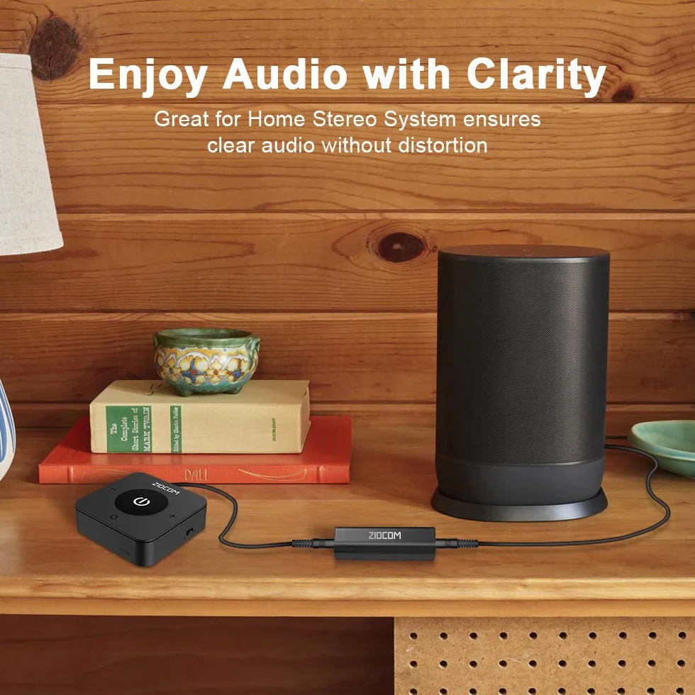 ZIOCOM Filtr przeciwzakłóceniowy, izolator Ground Loop do domu, system stereo/głośnik Bluetooth, filtr audio z kablem audio 3,5 mm, izolator audio, filtr szumów, filtr zakłóceń jack