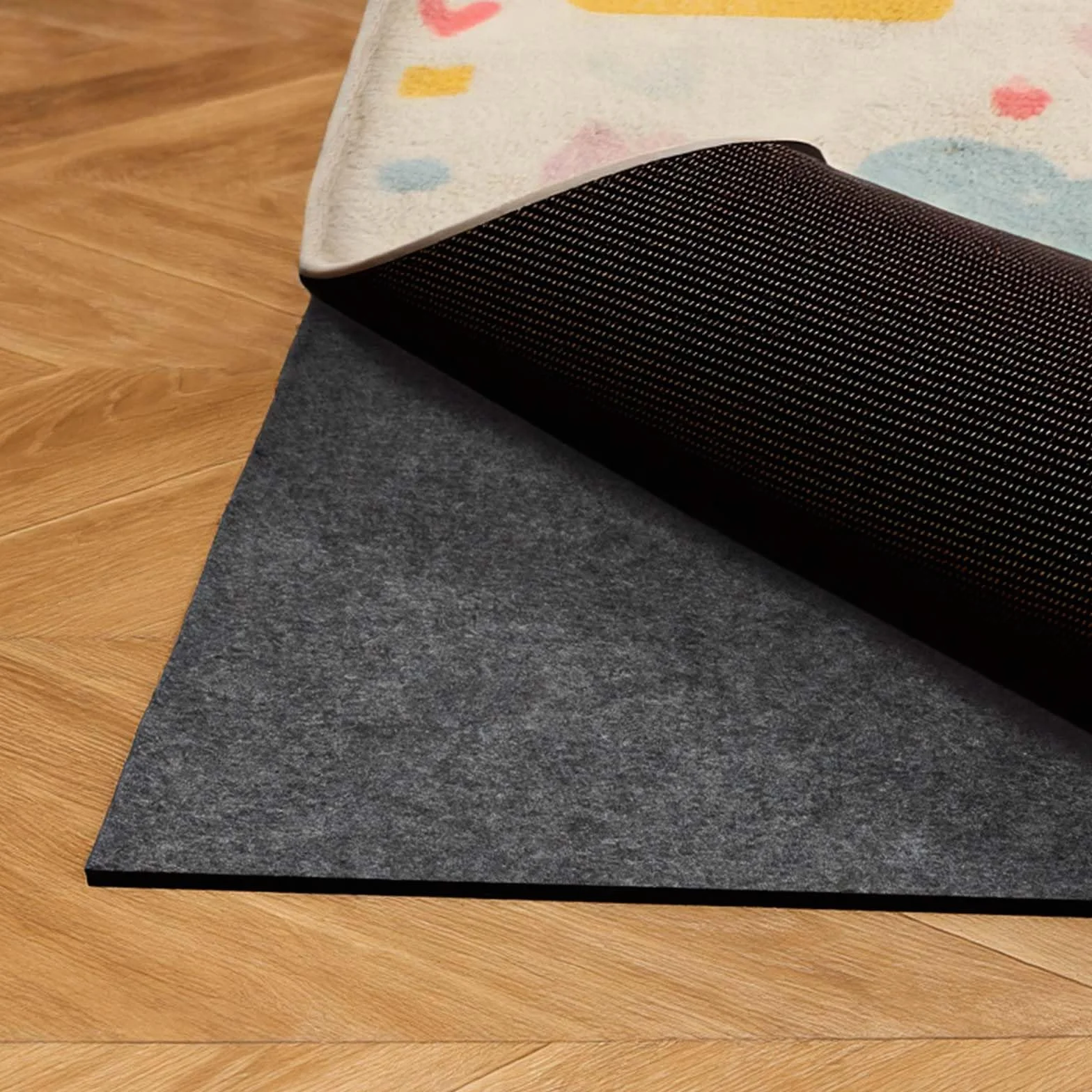 VEVOR Sous Tapis Antidérapant 243,8x152,4 cm Feutre Protection Tapis Glisse Parquet Carrelage Moquette 3,72 m²