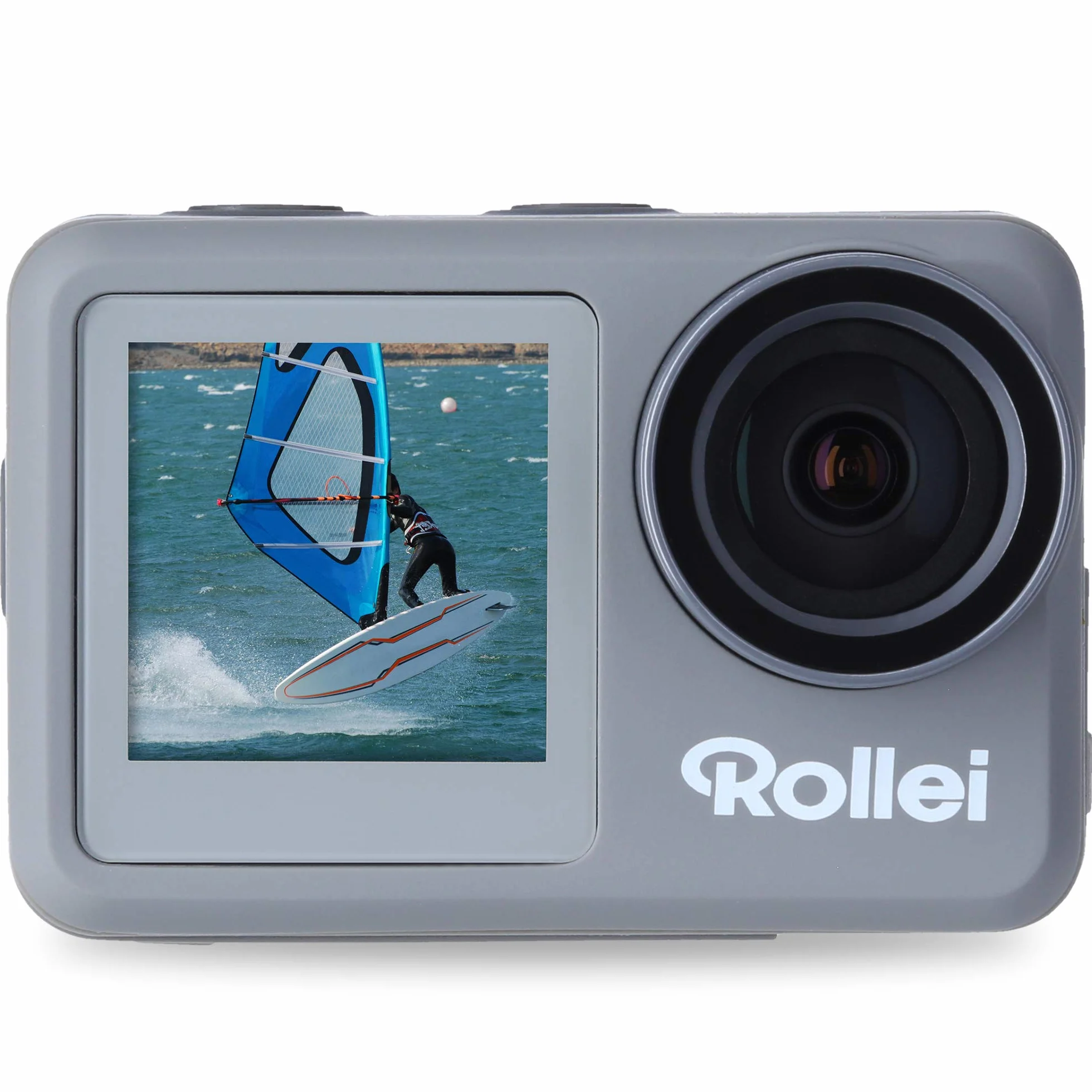 Rollei Kamera podwodna Action Cam 9s Plus I 4K 60fps z wyświetlaczem selfie, stabilizacją obrazu, poklatkiem, zwolnionym tempem, funkcją pętli I wodoodporna do 10m, 65,5 x 43,8 x 26,5 mm
