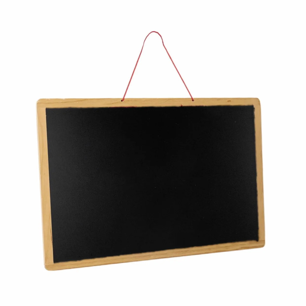 Tableau Noir Double Face Bois avec Corde Suspendue pour Notes et Messages