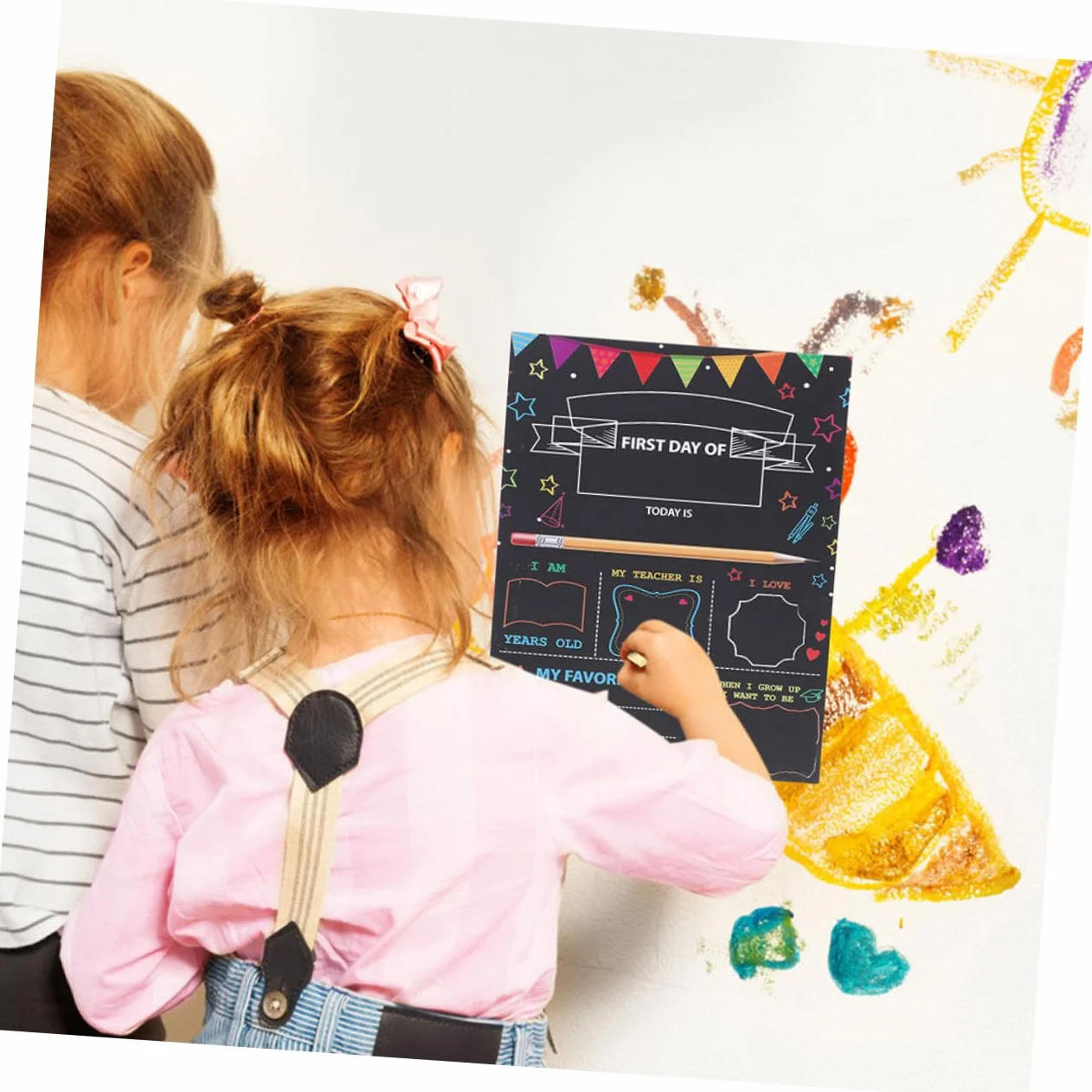 Panneau Bois Double Face Tableau Décoration École Maternelle Accessoire Scolaire
