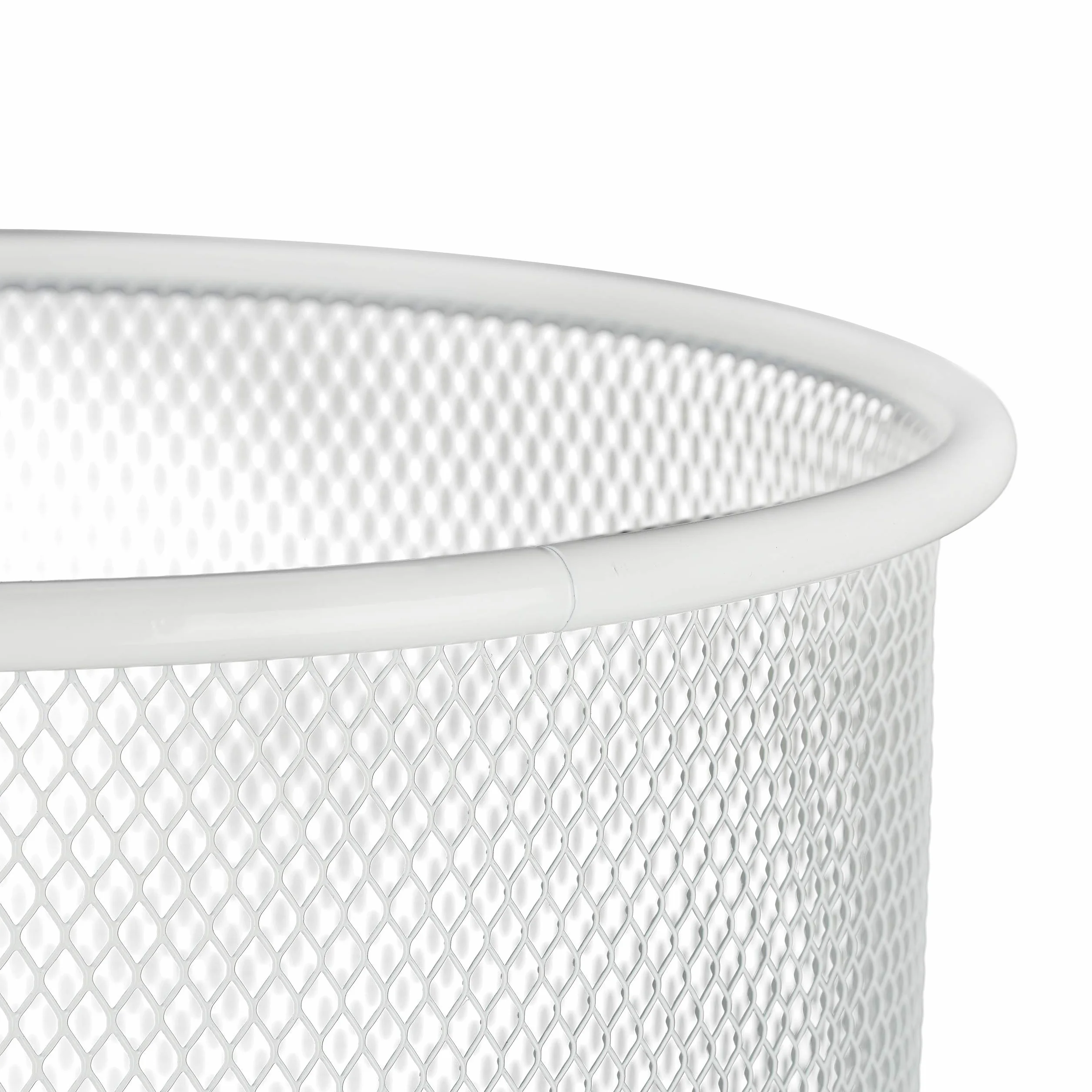 Relaxdays Porte-parapluie métal rond grille 49,5 x 26 cm blanc