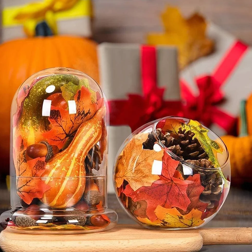 VASIN Décoration de Citrouilles Automne, 88 Pièces Citrouilles Artificielles Halloween Automne Décoration