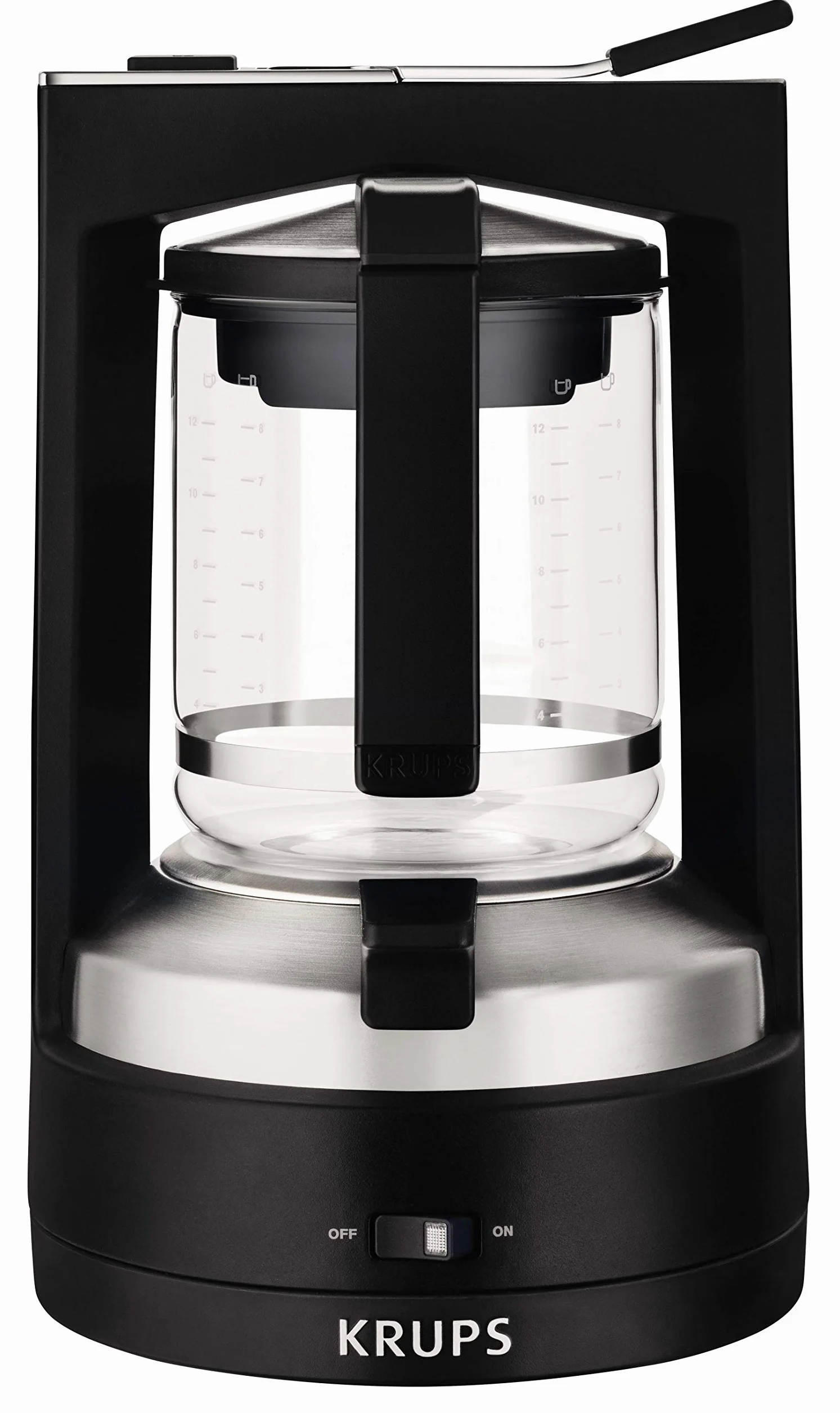 Krups Cafetière à filtre KM468910 T8 | 850 watts | Arrêt automatique | 8 à 12 tasses | Interrupteur marche/arrêt éclairé | noir