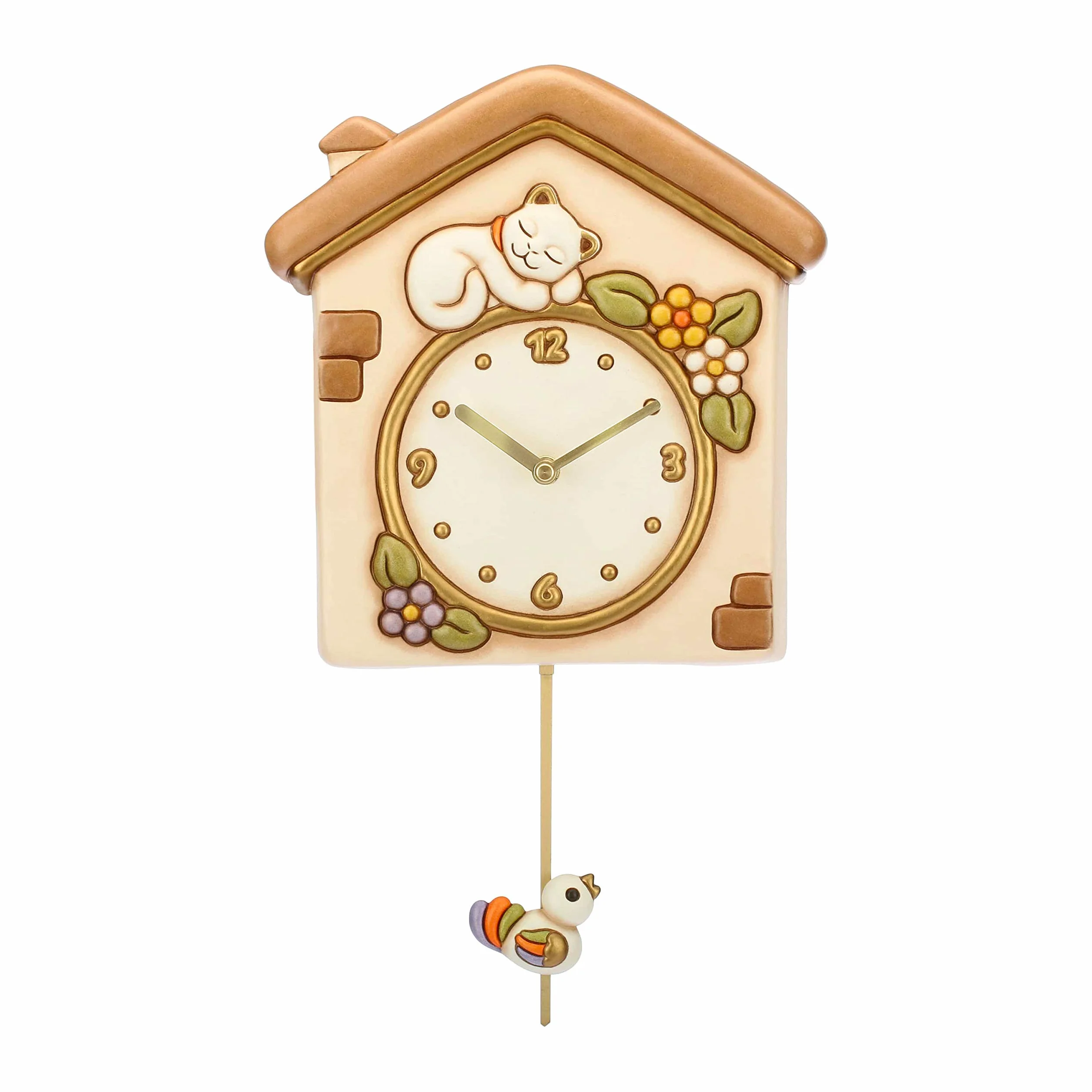 THUN Pendule Chat et Oiseau