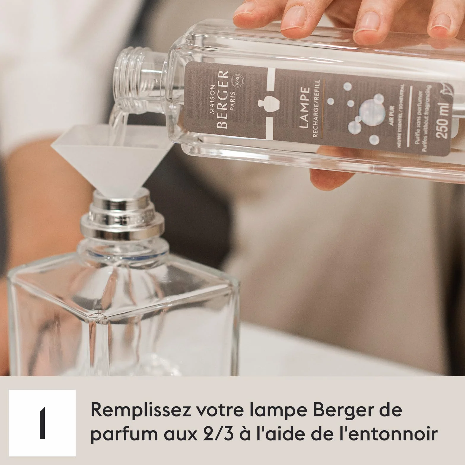 MAISON BERGER Recharge Lampe Berger Air Pur 1 Litre sans Parfum Fabriqué en France