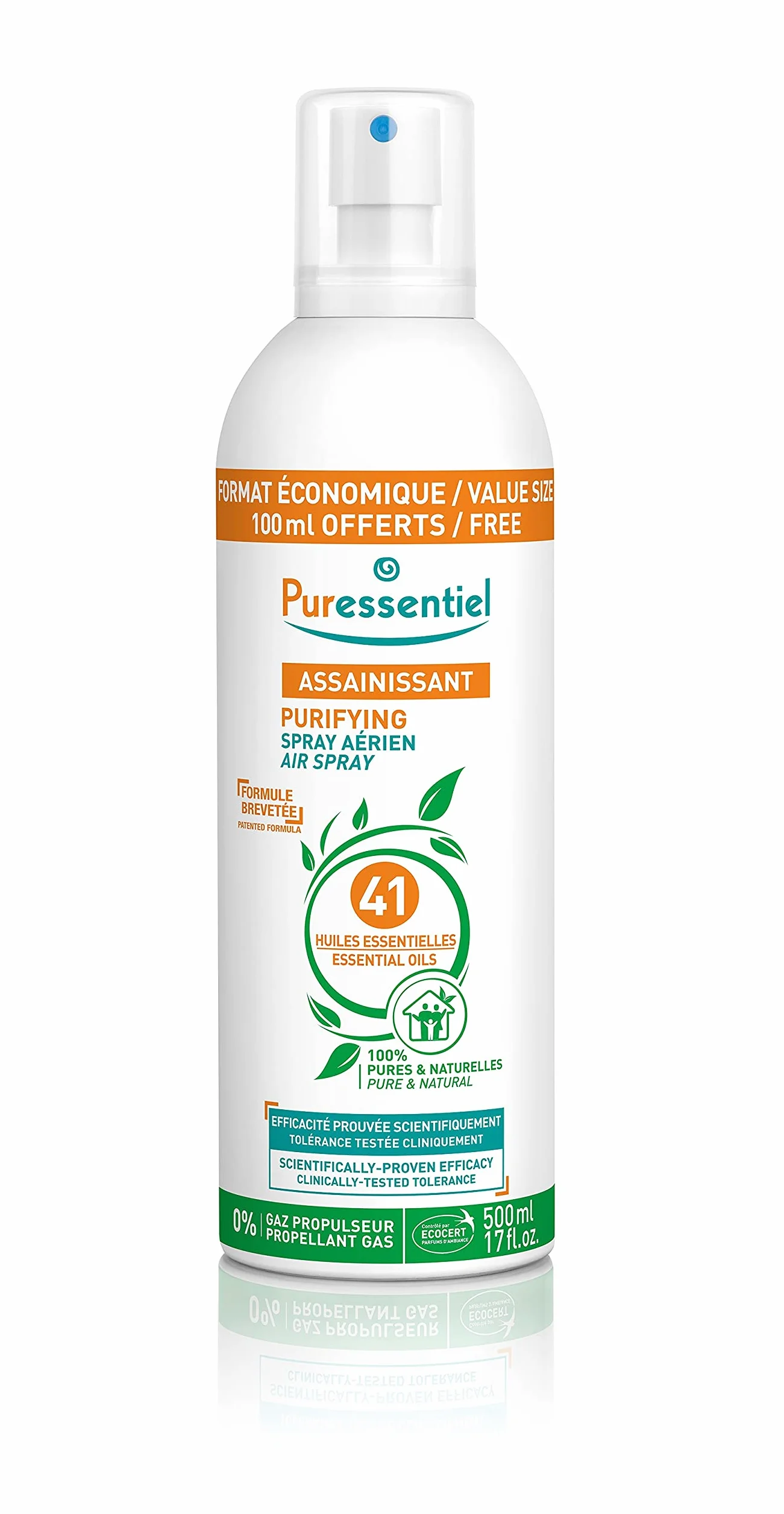 Puressentiel Assainissant Spray Aérien aux 41 Huiles Essentielles 500 ml