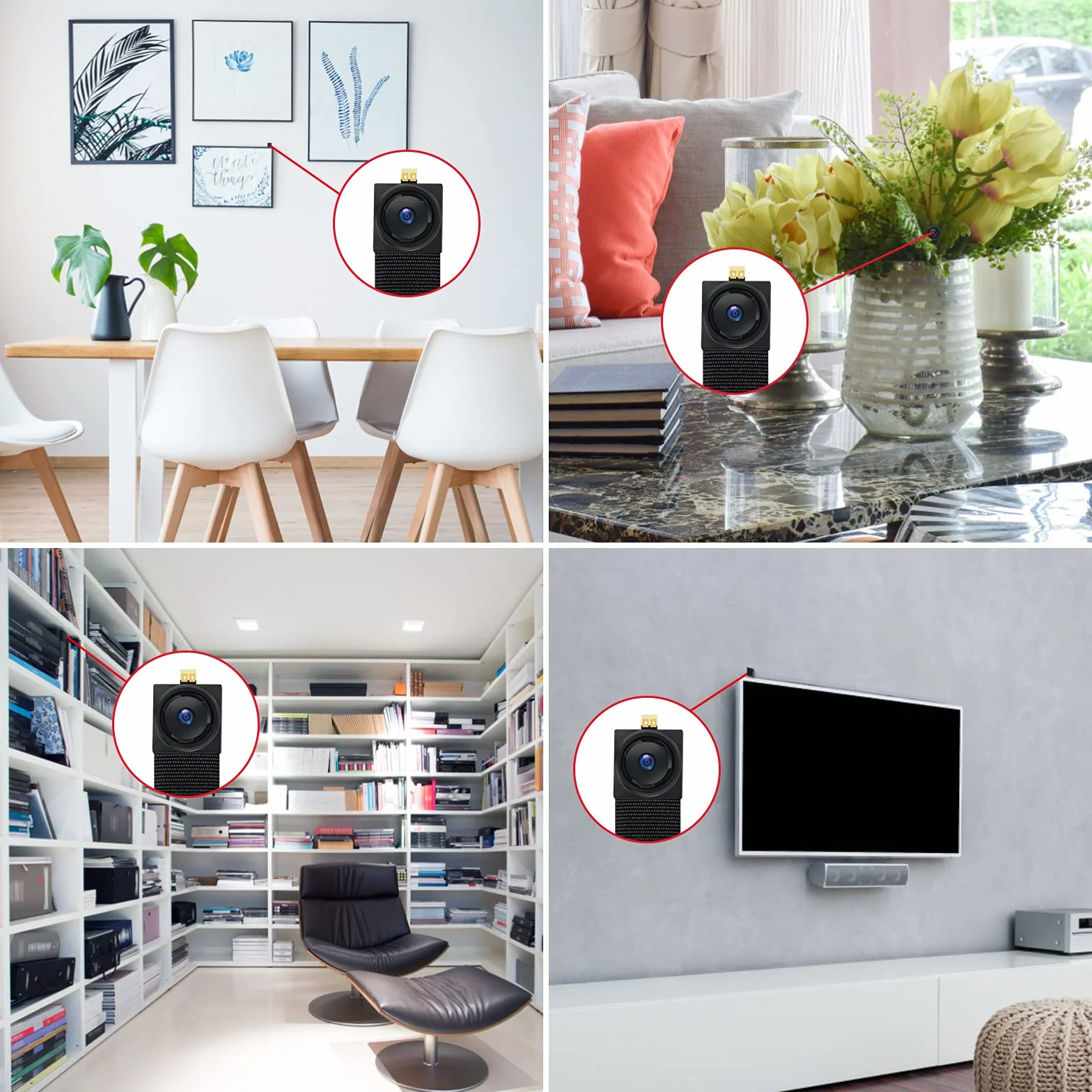 LXMIMI Mini kamera WiFi, 1080p HD, mała kamera z noktowizorem przy słabym oświetleniu i wykrywaniem ruchu dla systemów Android i iOS