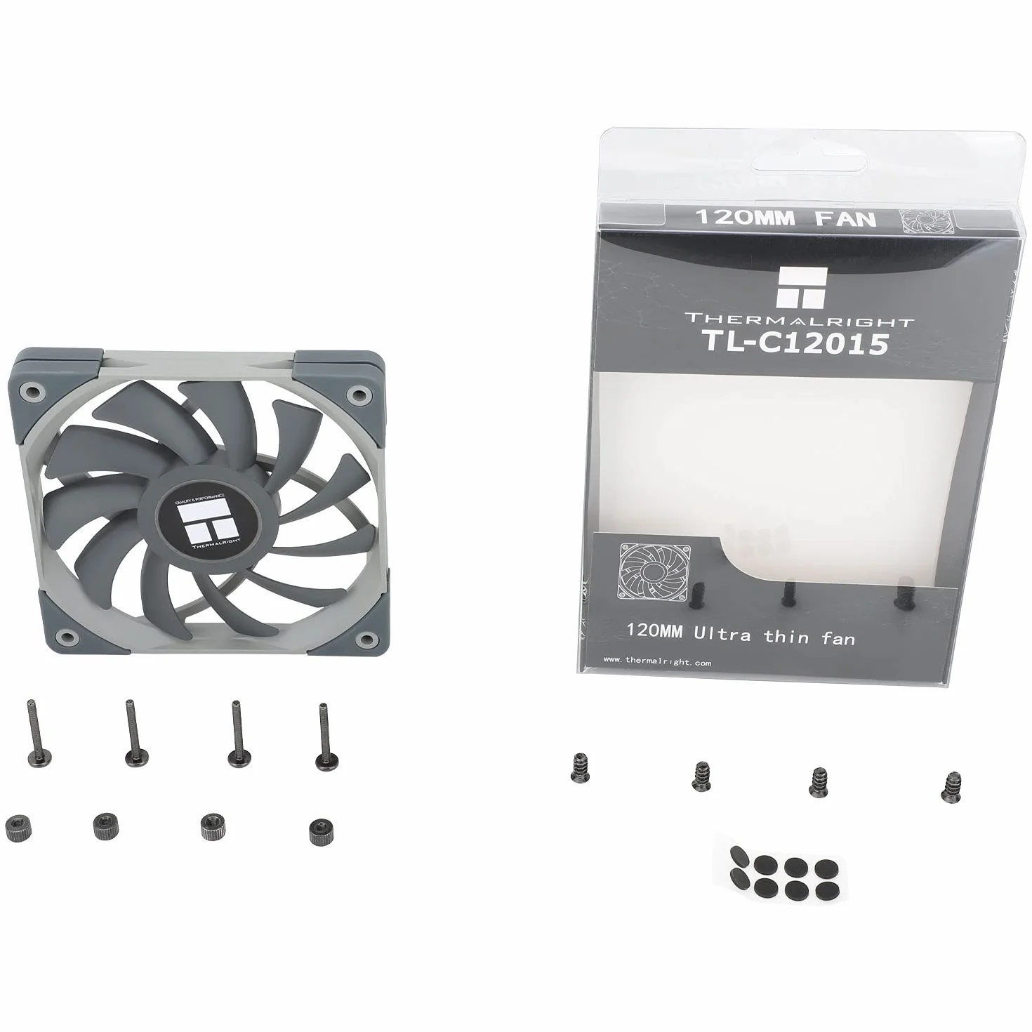 Thermalright-TR TL-C12015 Slin cichy wentylator 4-pinowy PWM PC, 15 mm Slimline