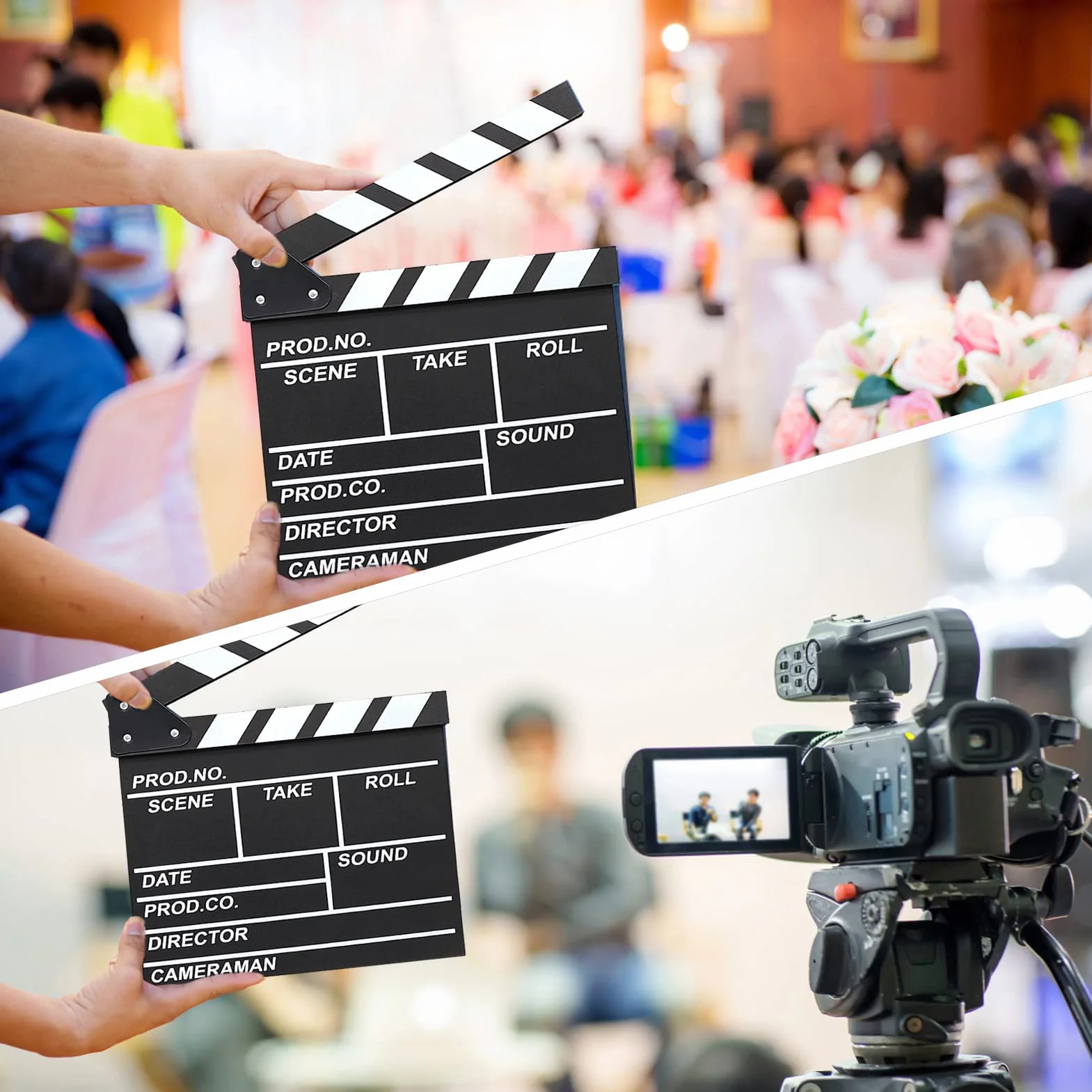 Tableau d'administration en bois clapperboard vintage accessoires de film TV