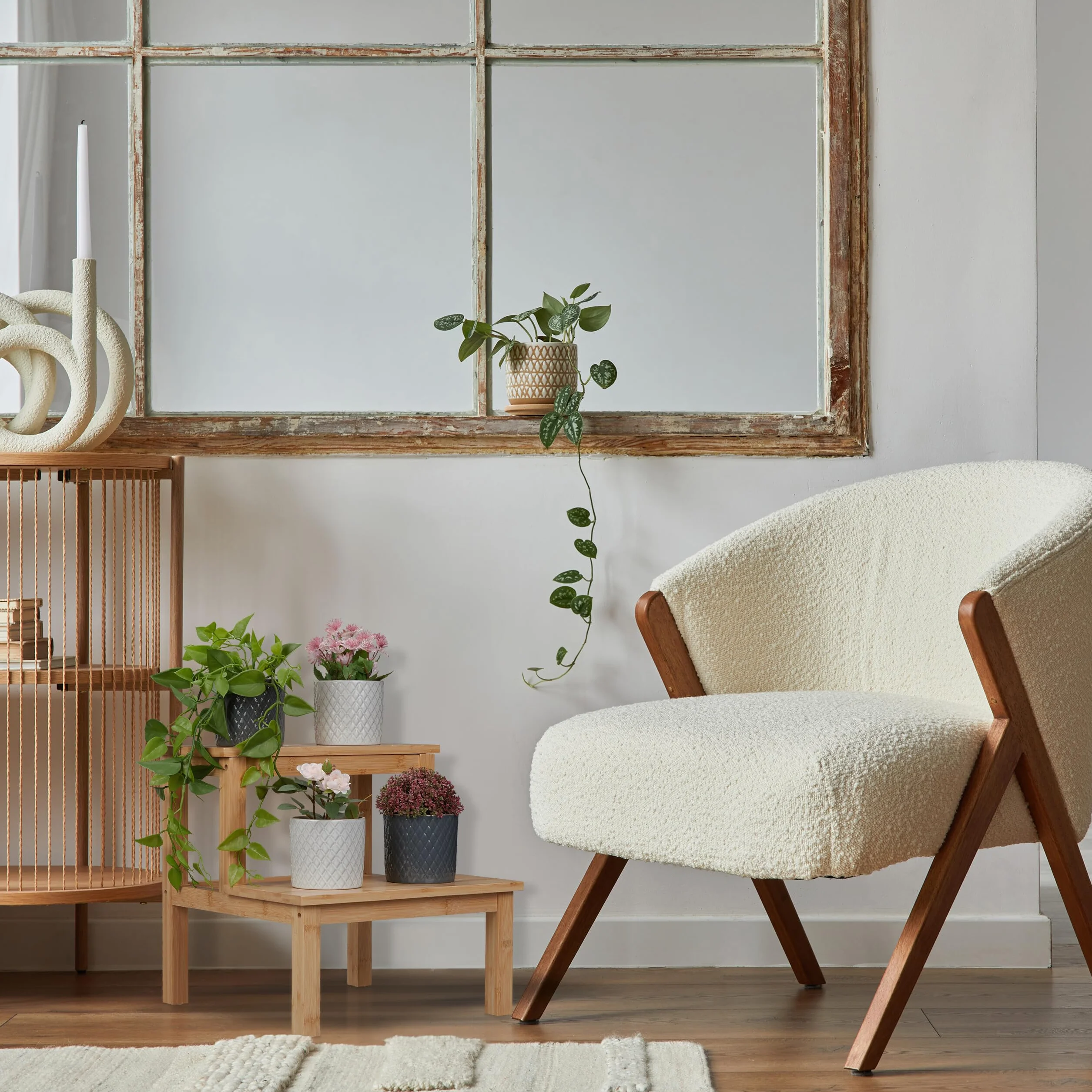 Relaxdays Tabouret, 2 marches, en Bambou, Charge maximale : 100 kg, Enfant, Quotidien, HLP : 40 x 40 x 40,5 cm, Nature