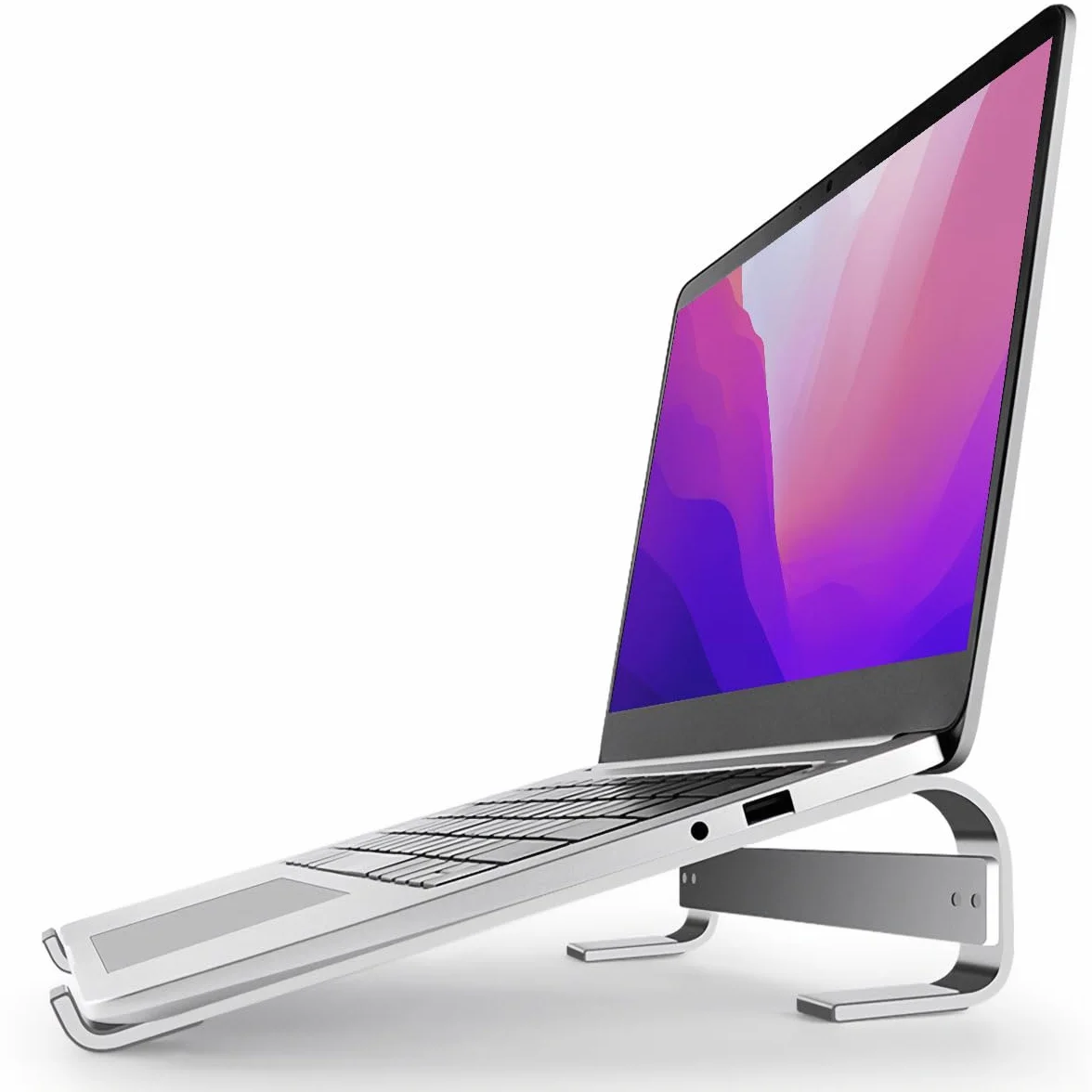 MMOBIEL Stojak na Laptopa od 10 do 18 cali - Wentylowany uchwyt na Uniwersalny - Stojak na laptopa na biurko kompatybilny z MacBook, Notebook, ASUS i innymi - Wraz narzędziami - Aluminium