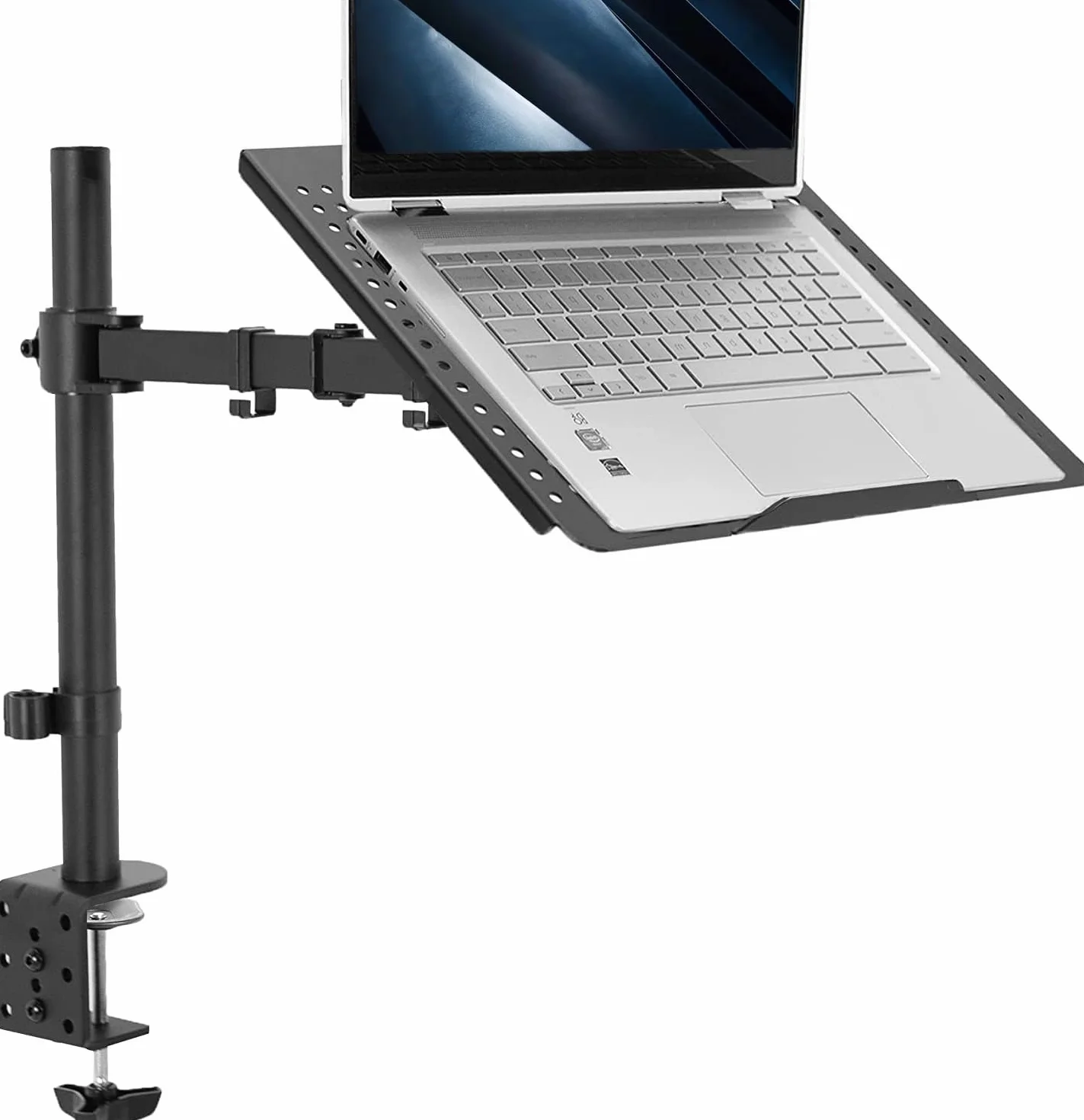 VIVO Pojedynczy stojak na biurko na laptopa - w pełni regulowane przedłużenie z zaciskiem C (STAND-V001L)