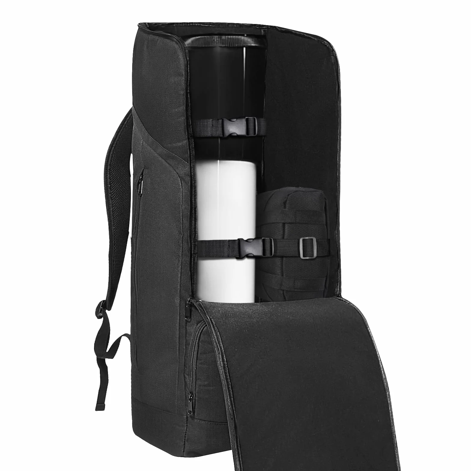 VEVOR Etui na teleskop 760 x 330 x 260 mm, torba do przechowywania teleskopu z paskiem bezpieczeństwa, kieszenie i wygodne paski kieszeń na ramię do rury optycznej i statywu, czarny, Czarny (Black),