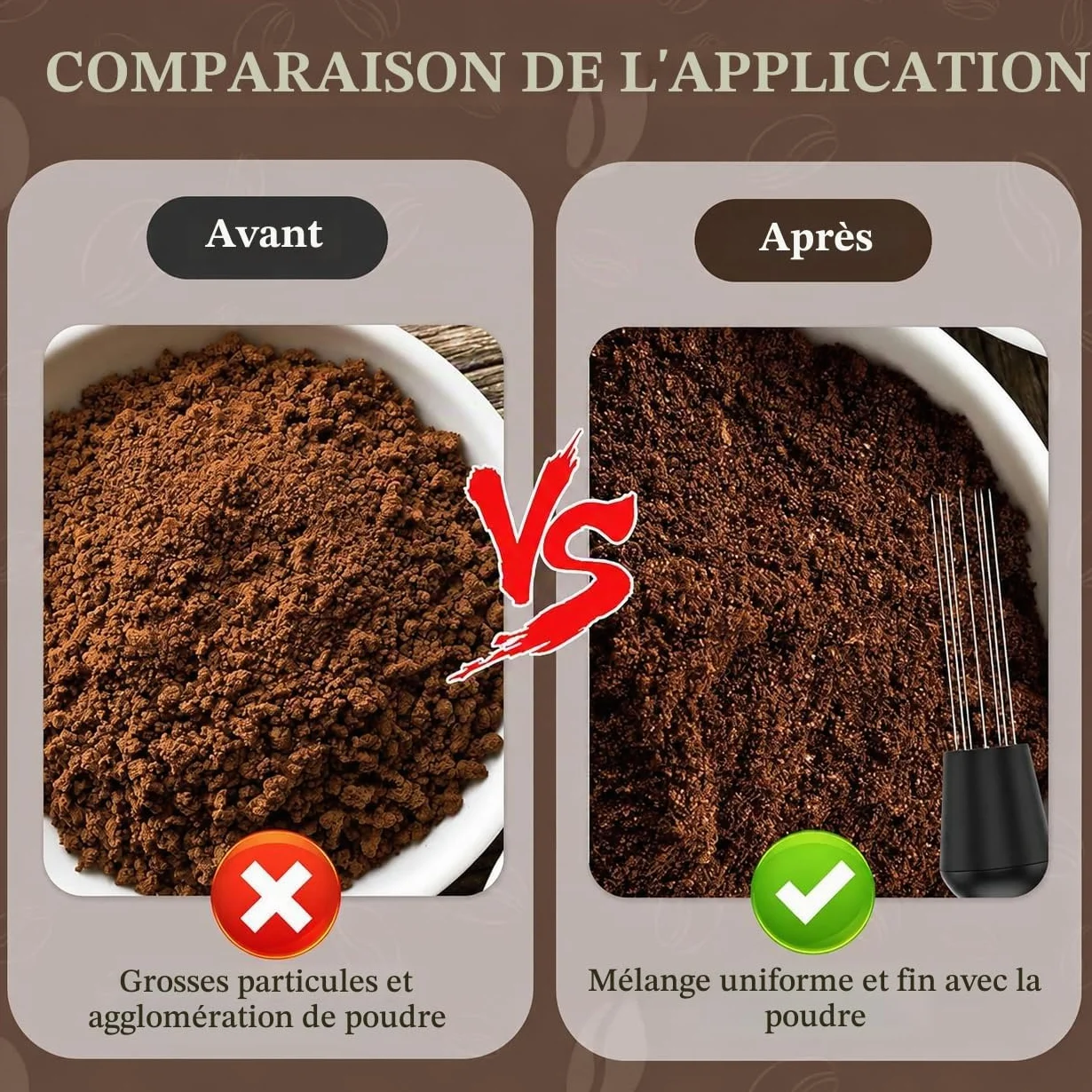 Lot de tampons à expresso de 51 mm avec aiguille à expresso, tampon à café avec distributeur de tamper, anneau de dosage de 51 mm, agitateur à expresso, aiguilles, mélangeur à café, écran