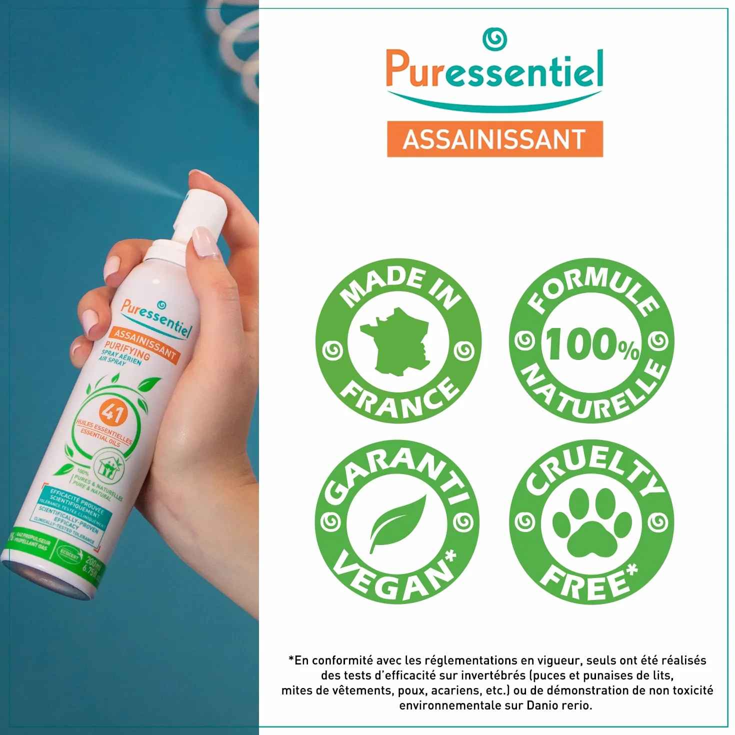 Puressentiel Assainissant Spray Aérien aux 41 Huiles Essentielles 500 ml