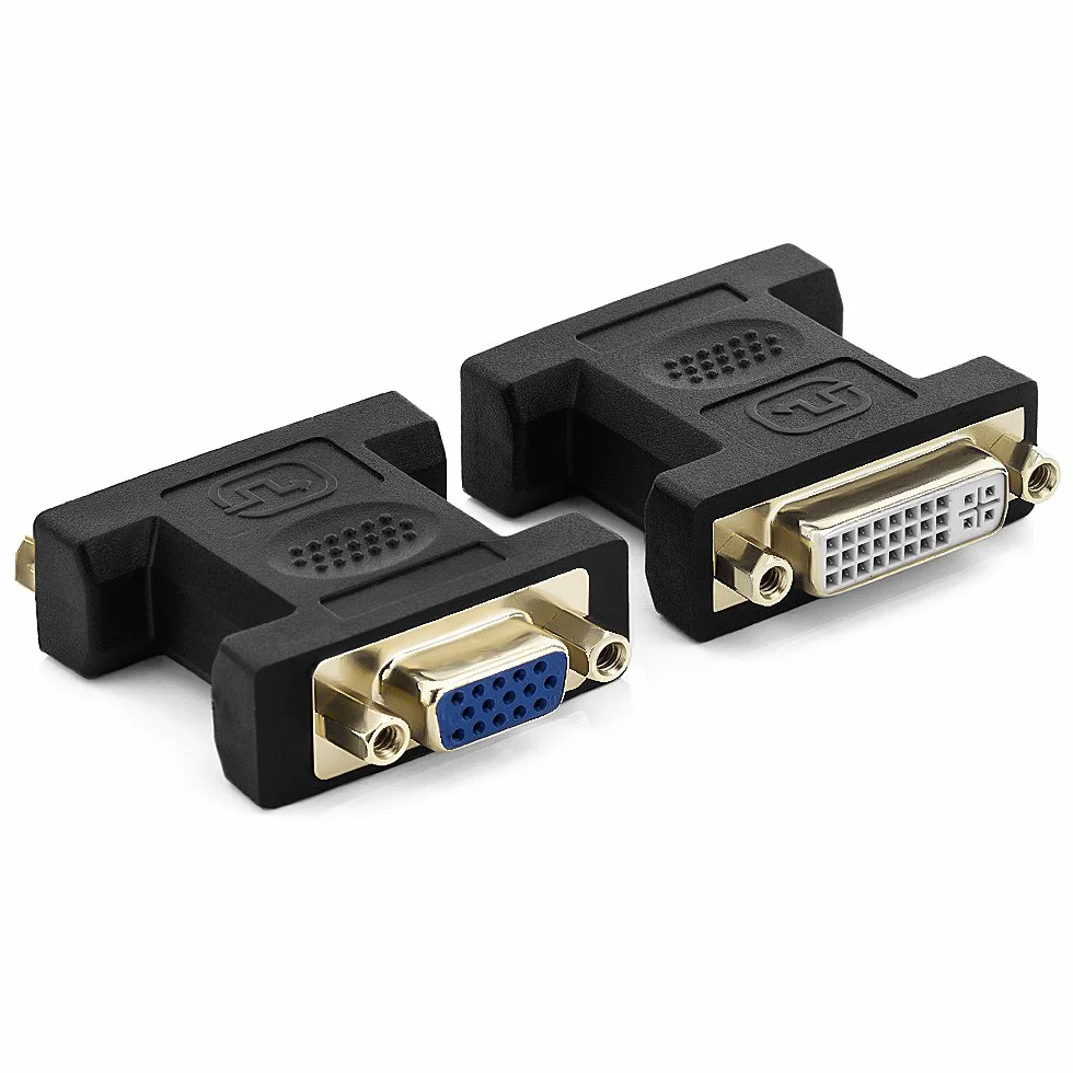 Adapter deleyCON DVI-I Żeński (IN) do VGA Żeński (Out) - do Monitora/projektora VGA - Jednokierunkowy