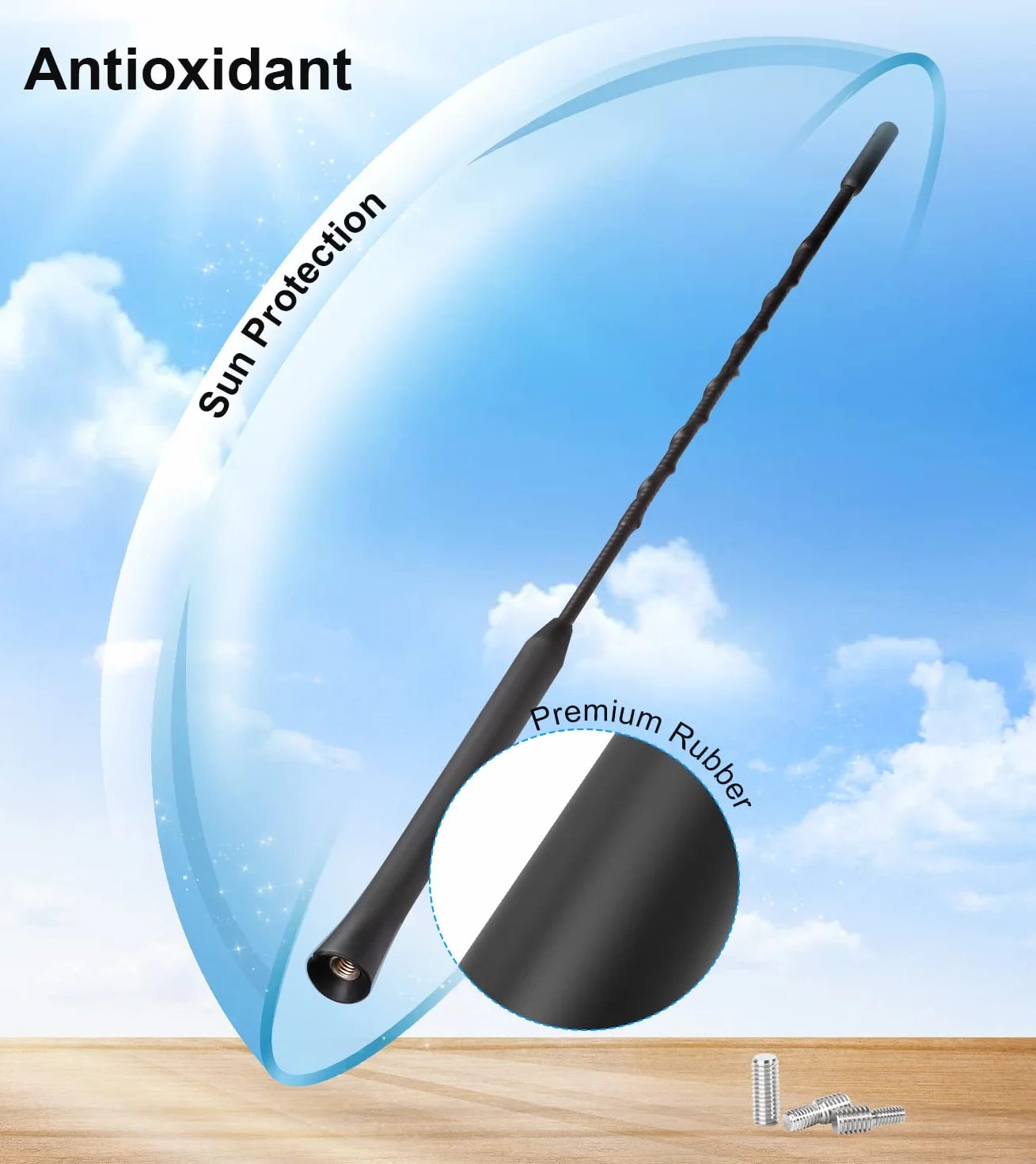 YIEHO Uniwersalna potężna antena samochodowa - odbiornik FM Dab, wzmocniony, do dachu, 28 CM - kompatybilny ze wszystkimi modelami