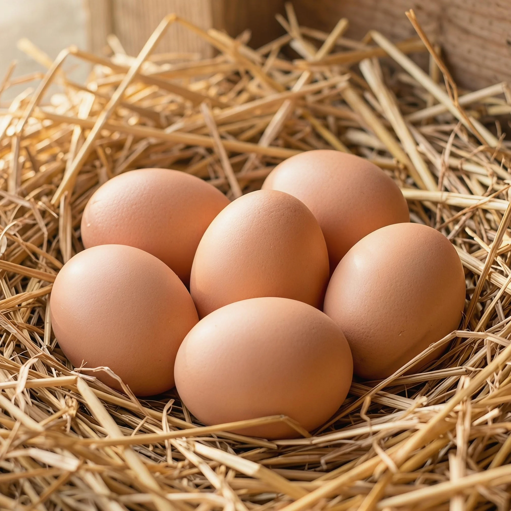 Fake Plastic Artificial Chicken Eggs 5.3cm 6PCS for Laying, Stop Eating Own Eggs, Home Decoration