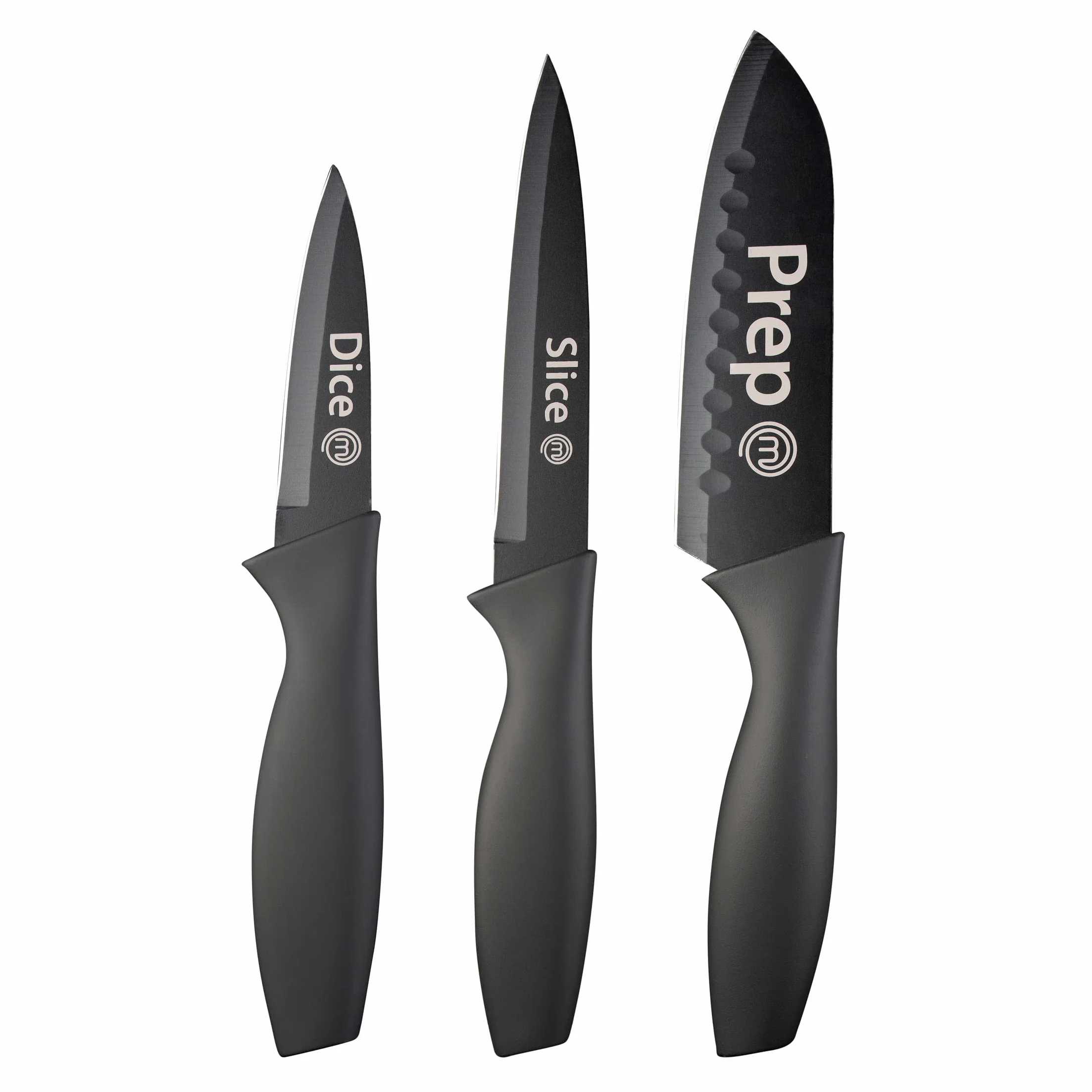 MasterChef Set Couteau Cuisine Acier Inoxydable Revêtement Antiadhésif Manche Ergonomique