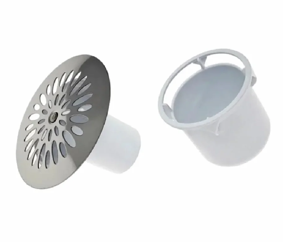 Ensemble siphon capot grille tasse bonde douche diamètre 90