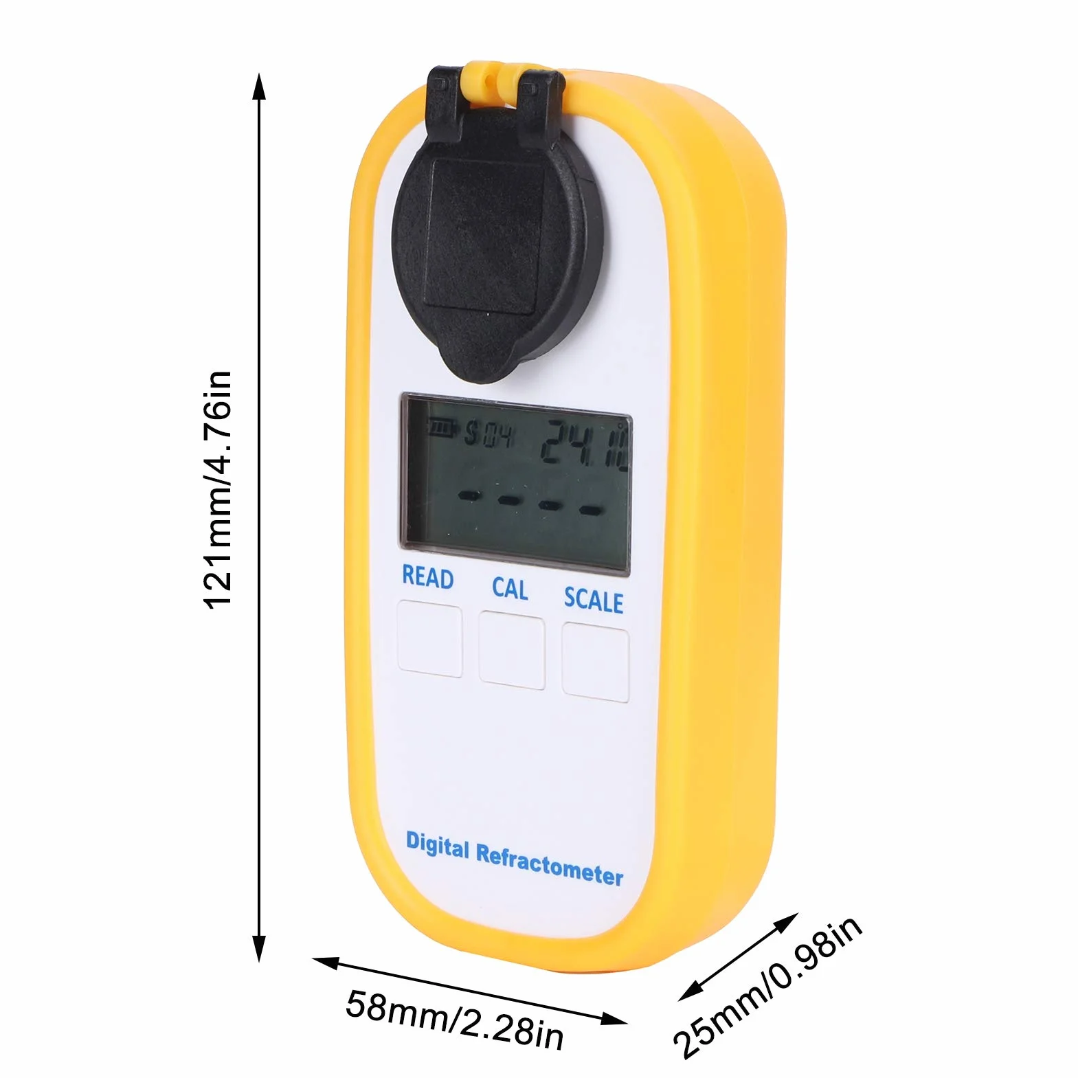 Réfractomètre numérique au Miel, réfractomètre au Miel de Poche Portable de Haute précision, économie d'énergie pour la teneur en Sucre des Outils d'abeille, Baume, Eau