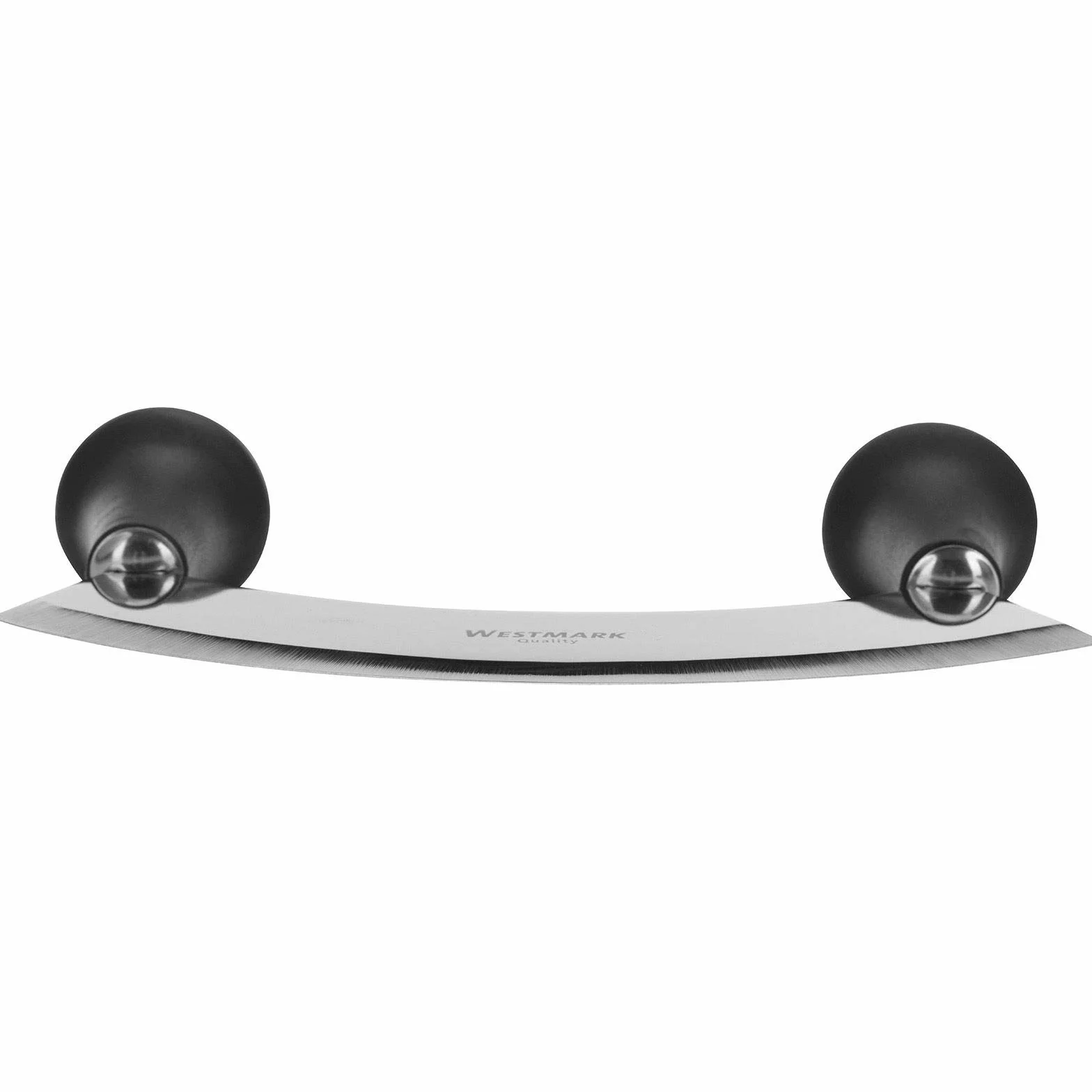 Westmark Couteau Hachoir à herbes et Coupe-pizza 17 cm acier inoxydable argenté noir