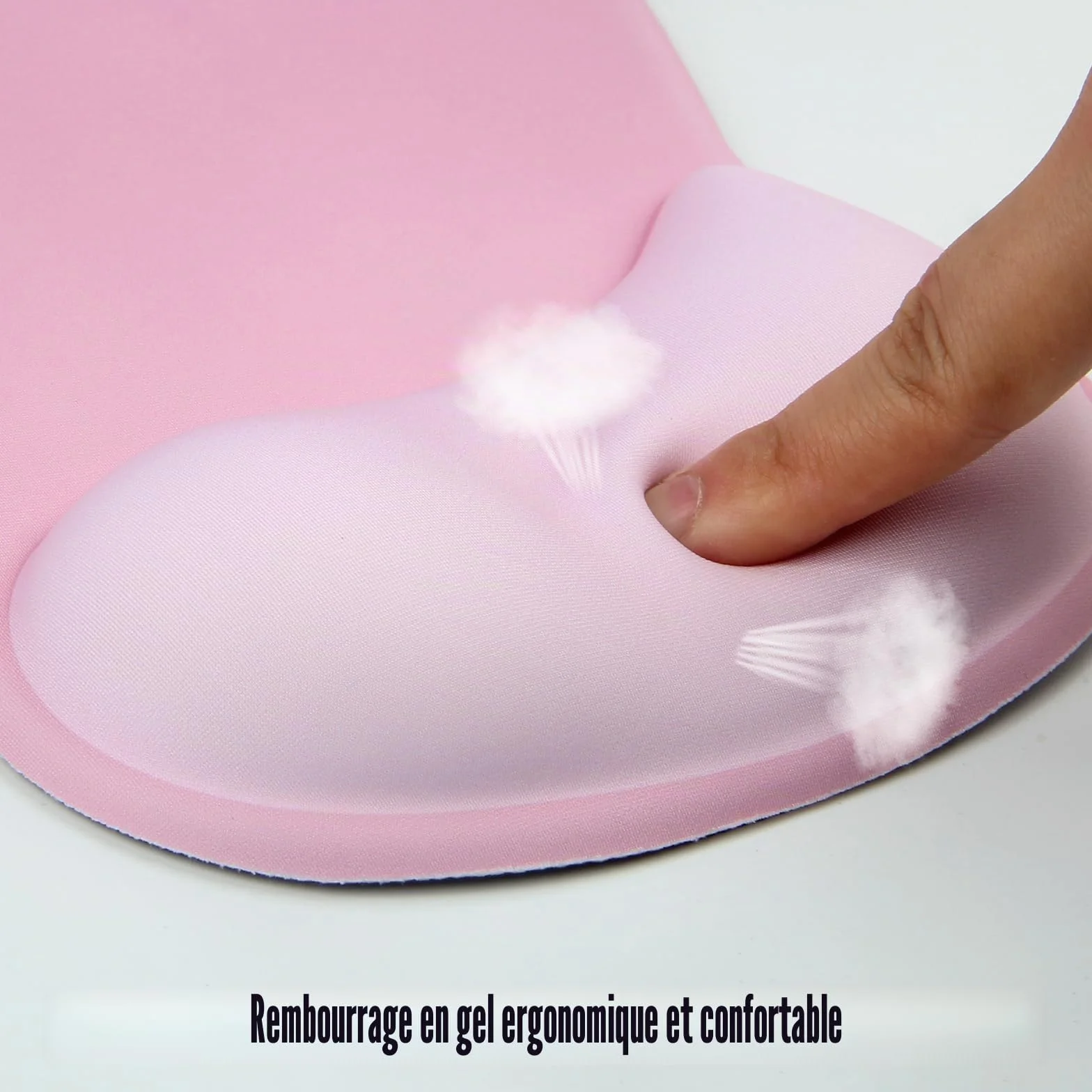 Tapis de Souris Ergonomique avec Repose-Poignet en Gel, Base PU Antidérapant