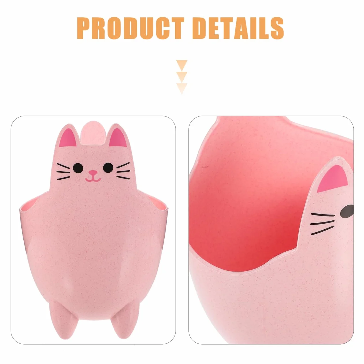 MAGICLULU Motif Chat 2 Pièces Poubelles de Bureau Mini Corbeille Pp Rose