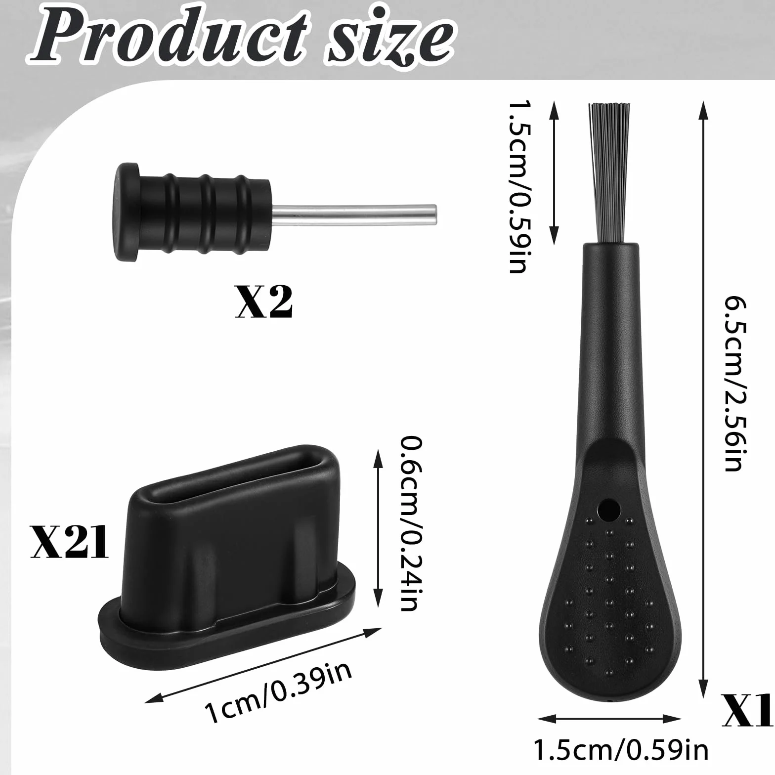24 szt. wtyczka przeciwpyłowa USB C, wtyczka przeciwpyłowa do telefonu, osłona typu C, zatyczki przeciwpyłowe typu C, środek do czyszczenia portu błyskawicy, osłona portu ładowania ze szczotką