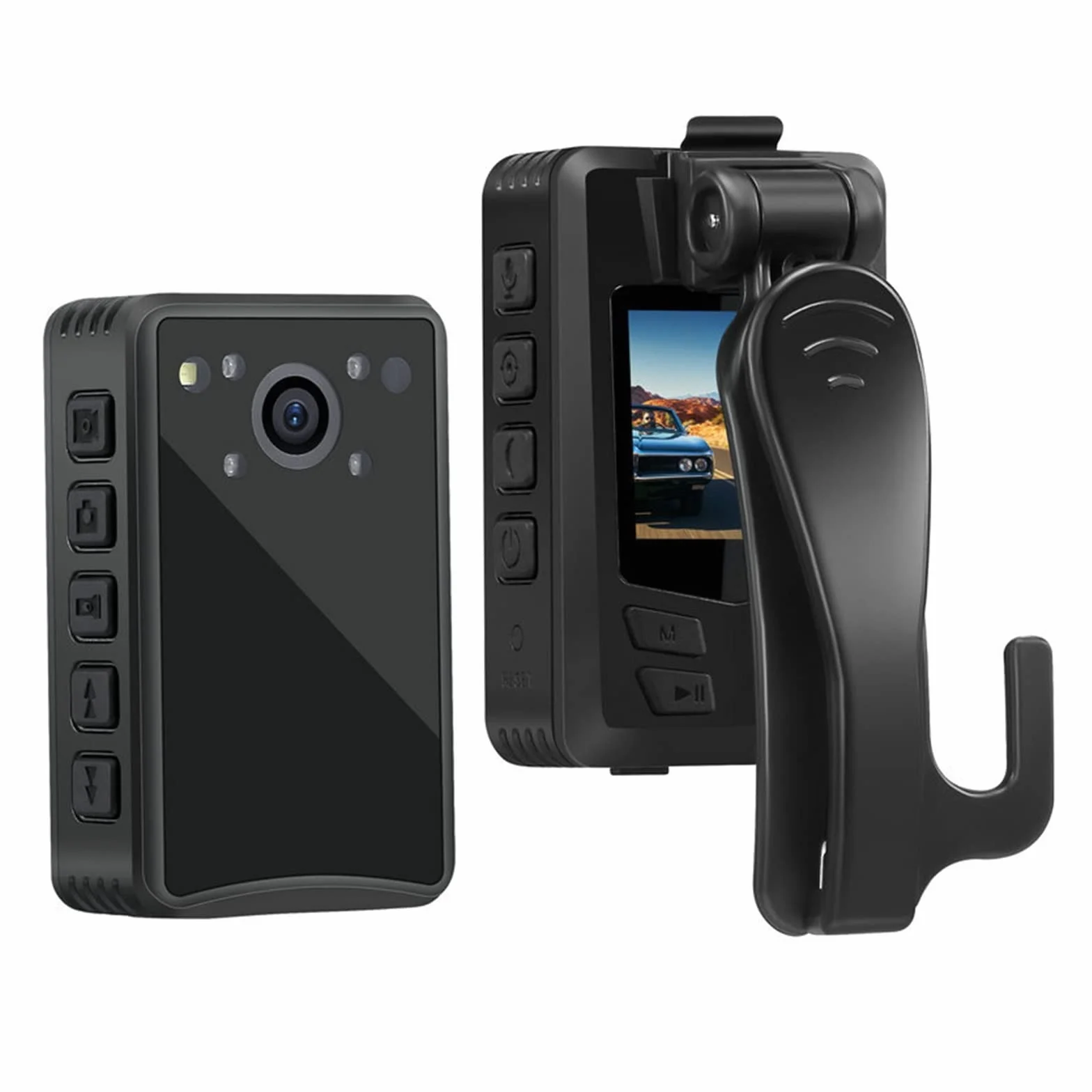 A23 Police Body Camera HD 1080P DVR Video Security Cam IR Night Vision Mini kamery z 14 H długi czas pracy na baterii nagrywania(With 64GB TF Card)