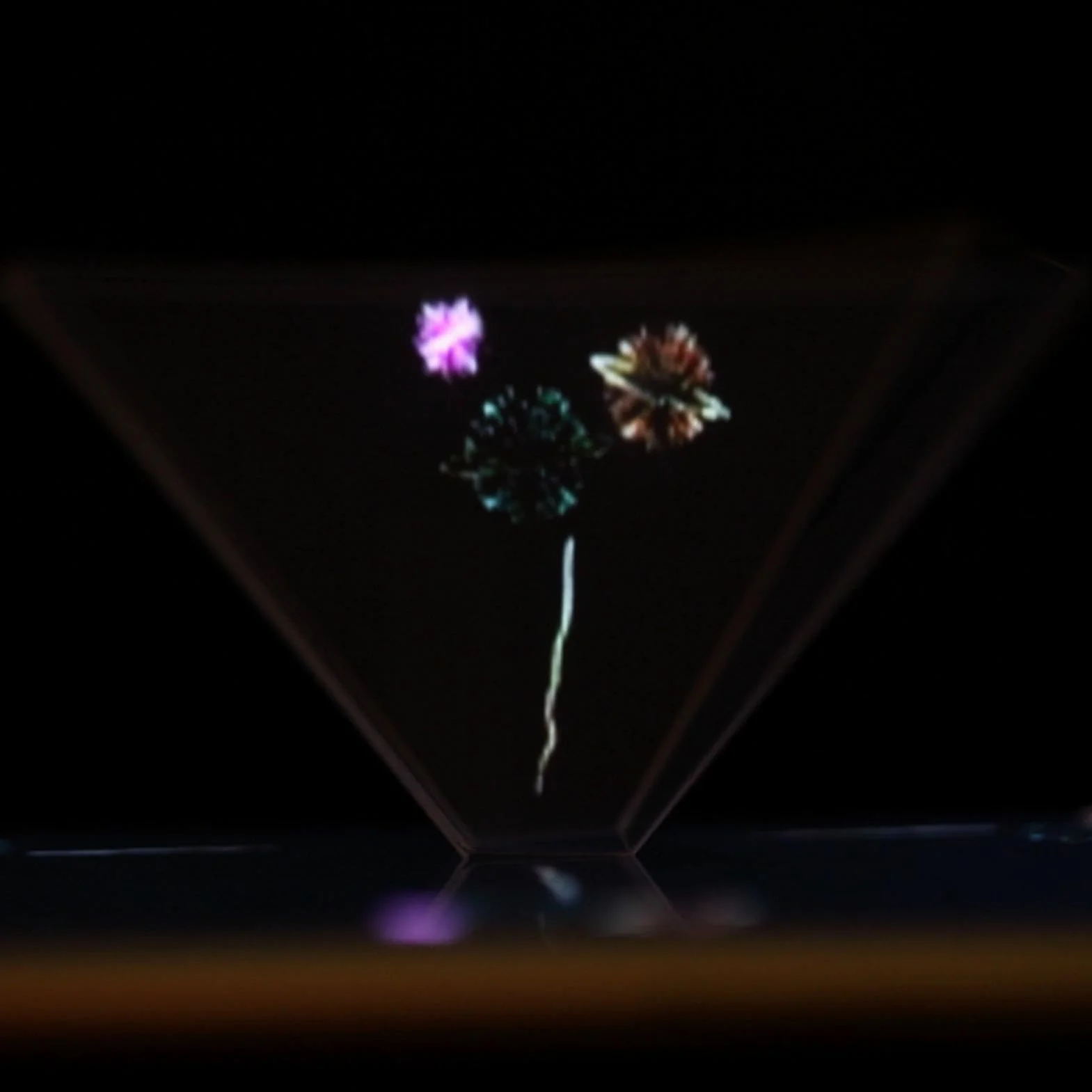 Hologram telefon komórkowy hologram, projektor, hologram, piramida, hologram, piramida, wy?wietlacz, hologram, magiczna projekcja, 7 x 7 x 4 cm