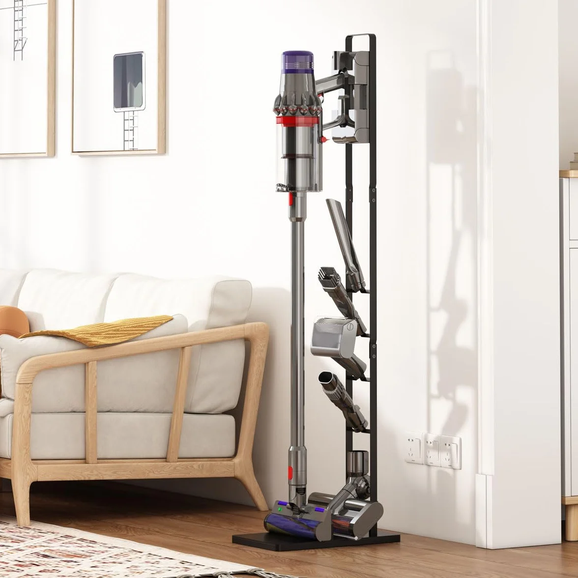 Foho Support pour Dyson V16 Gen5 V15 V12 V11 V10 V8 V7 V6, Porte Accessoires Socle D'aspirateur Organisateur Métallique