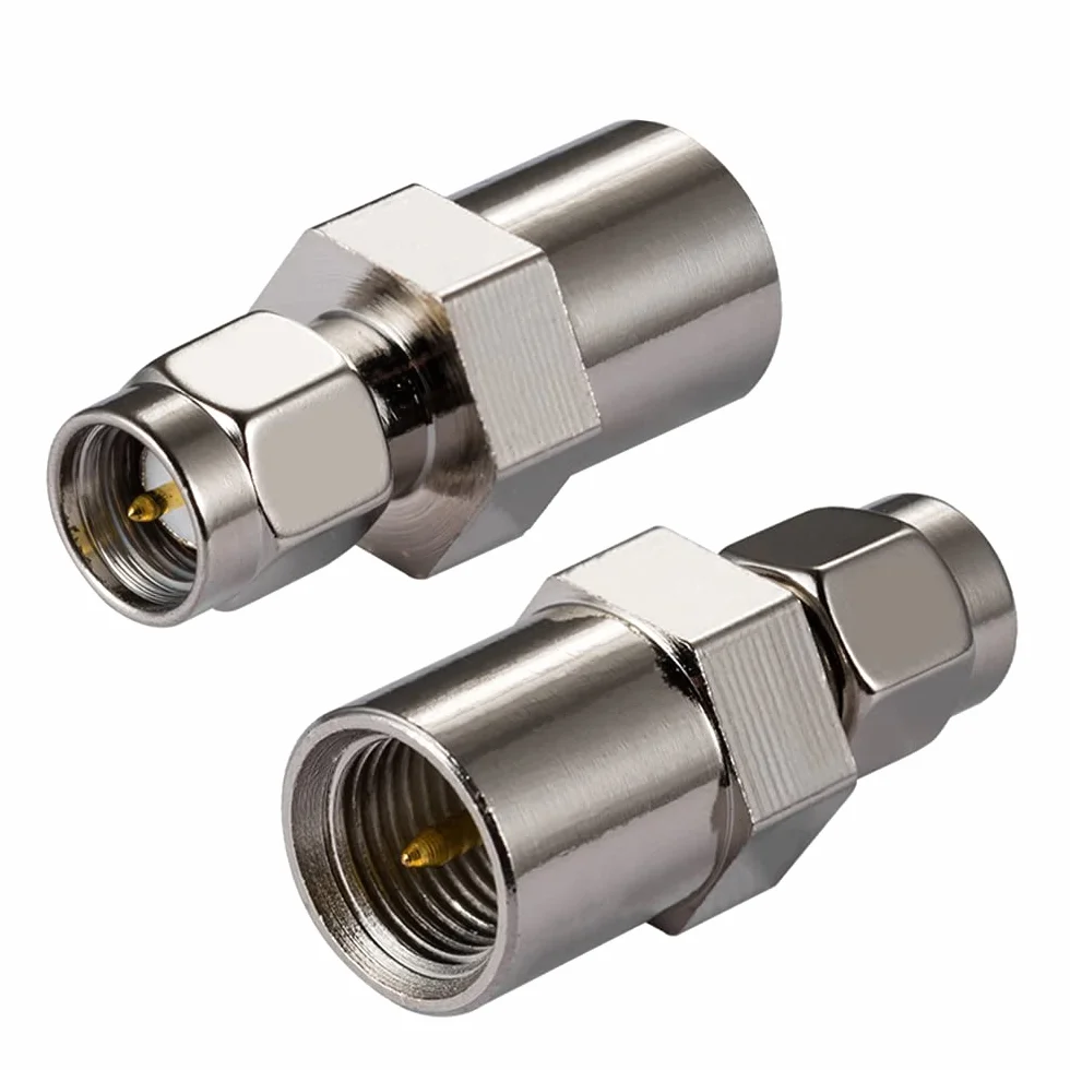 Vecys 4G Adapter Antenowy SMA Męski do FME Męski Adapter do Anten 2G 3G 4G LTE Routerów Mobilnego Internetu Szerokopasmowego WLAN Bezprzewodowego (2 szt.)