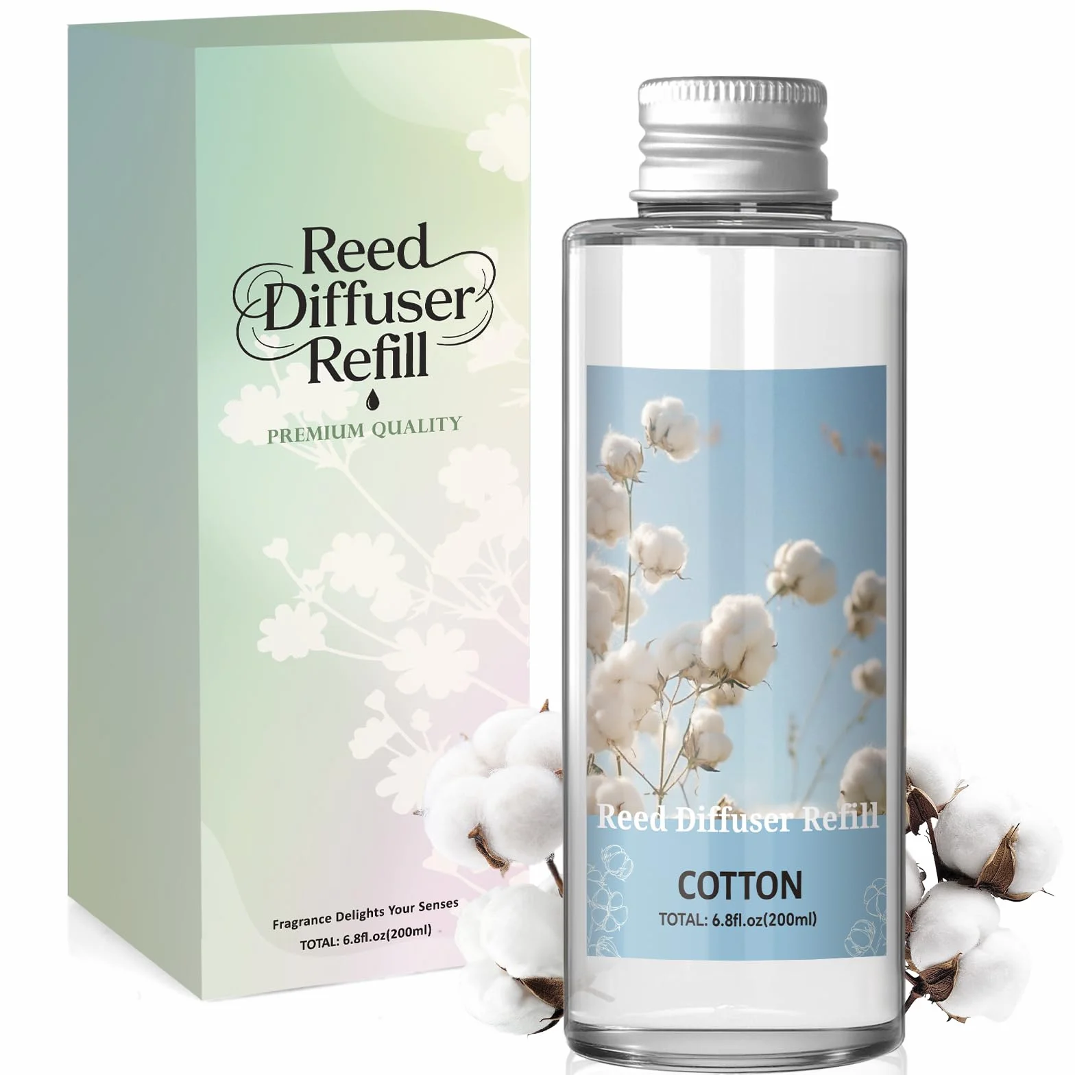 Diffuseur de Parfum Recharge 200ml, Longue Durée, Parfum Ambiance Maison