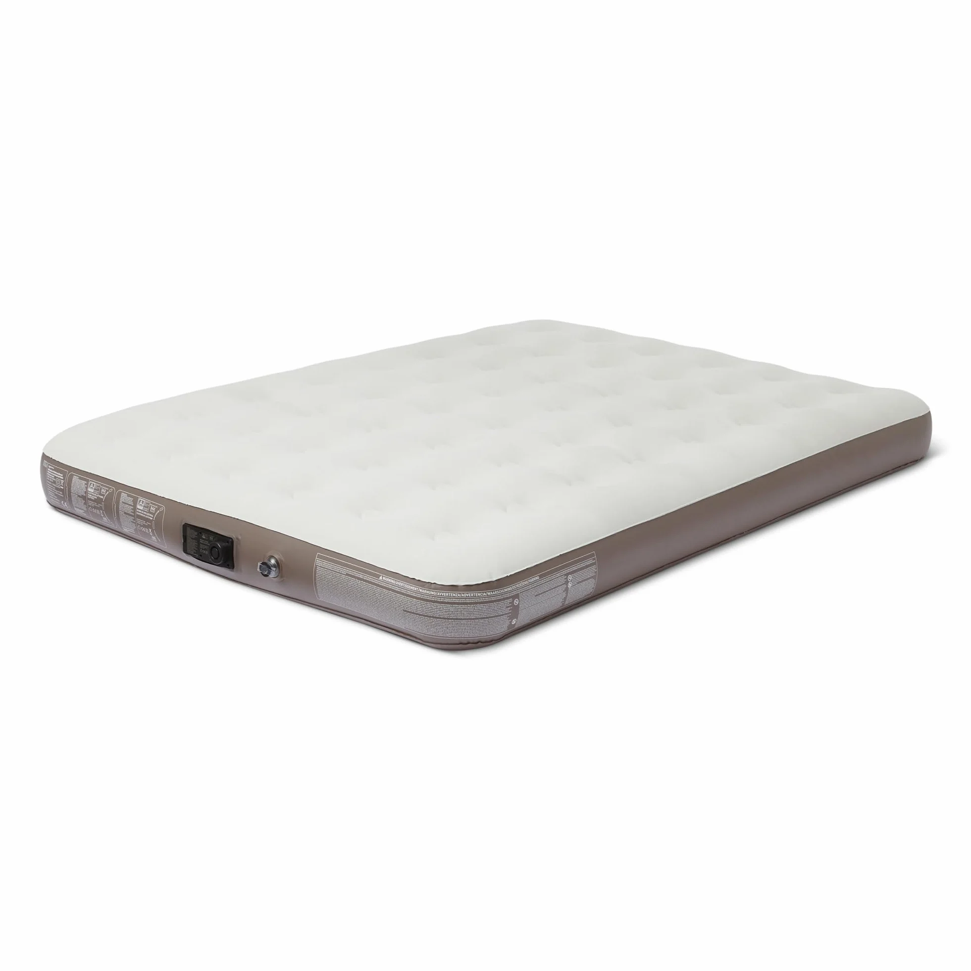 Amazon Basics Matelas Gonflable Électrique - Pompe Intégrée, Lit Gonflable Portable avec Sac de Transport, Queen Size 203 cm L × 152 cm W × 24 cm H