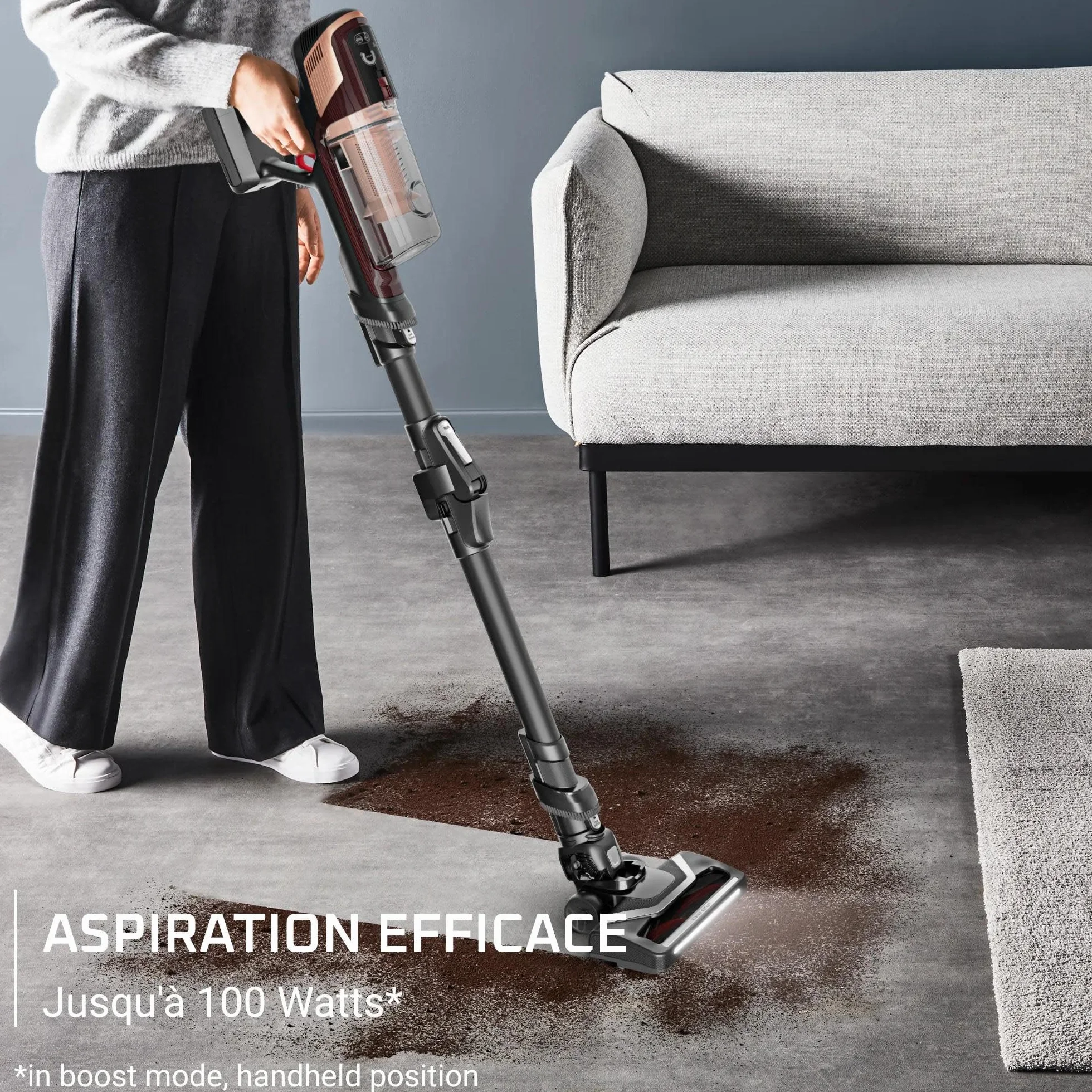 Rowenta X-Pert Flex 6.80, Aspirateur Balai sans Fil Multifonction, 100W, Autonomie 60 Minutes, Flex, Eclairage LED, Suivi Facile, RH6495E0