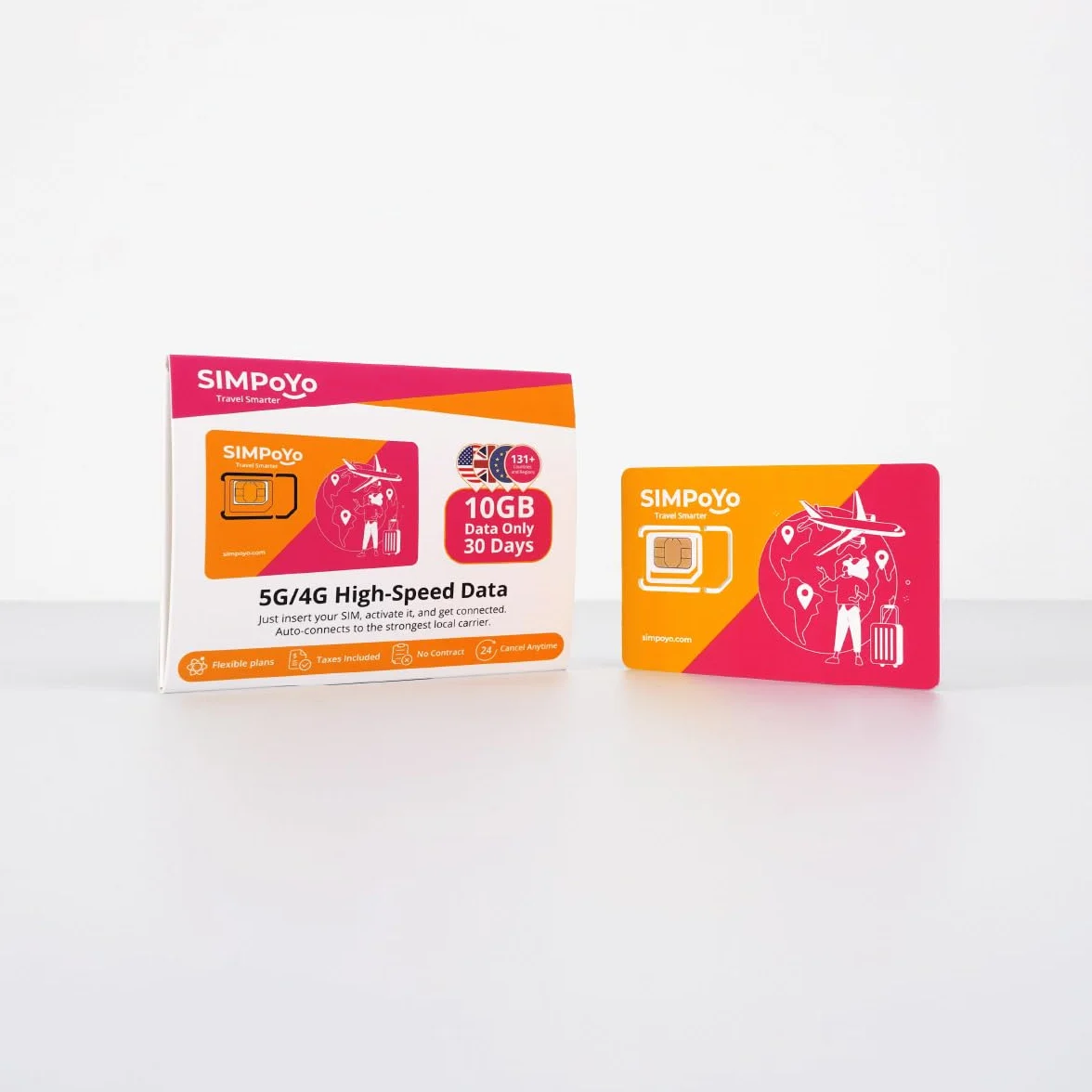Karta SIM z szybkim transferem danych SIMPoYo 5G/4G | Darmowe 10 GB danych w UE przez 30 DNI