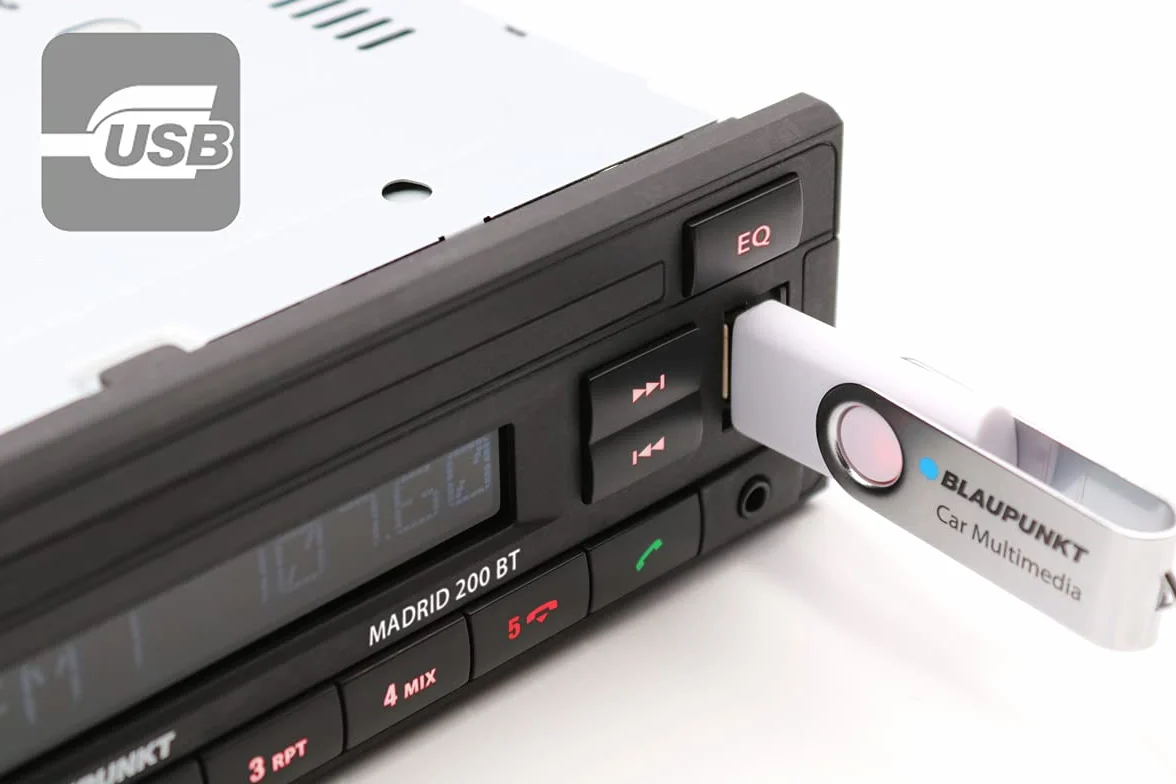 Blaupunkt Madrid 200 BT | Bluetooth, Tuner RDS, zestaw głośnomówiący, USB, Aux-in