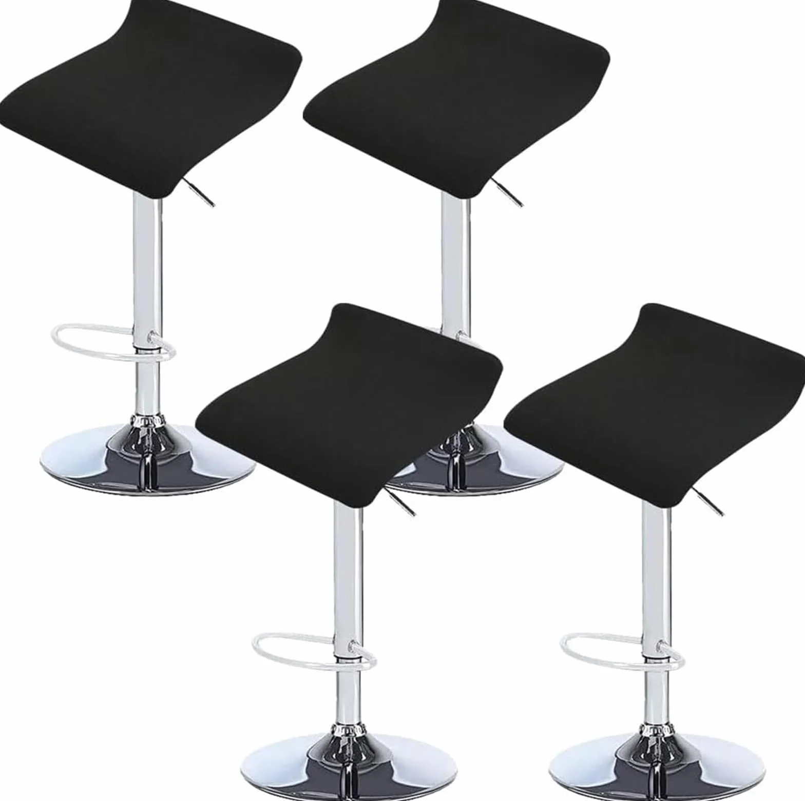 Imprimé Housse de Tabouret de Bar Universelle Lot de 4, Couvre Siège avec Fond Élastique Industriel