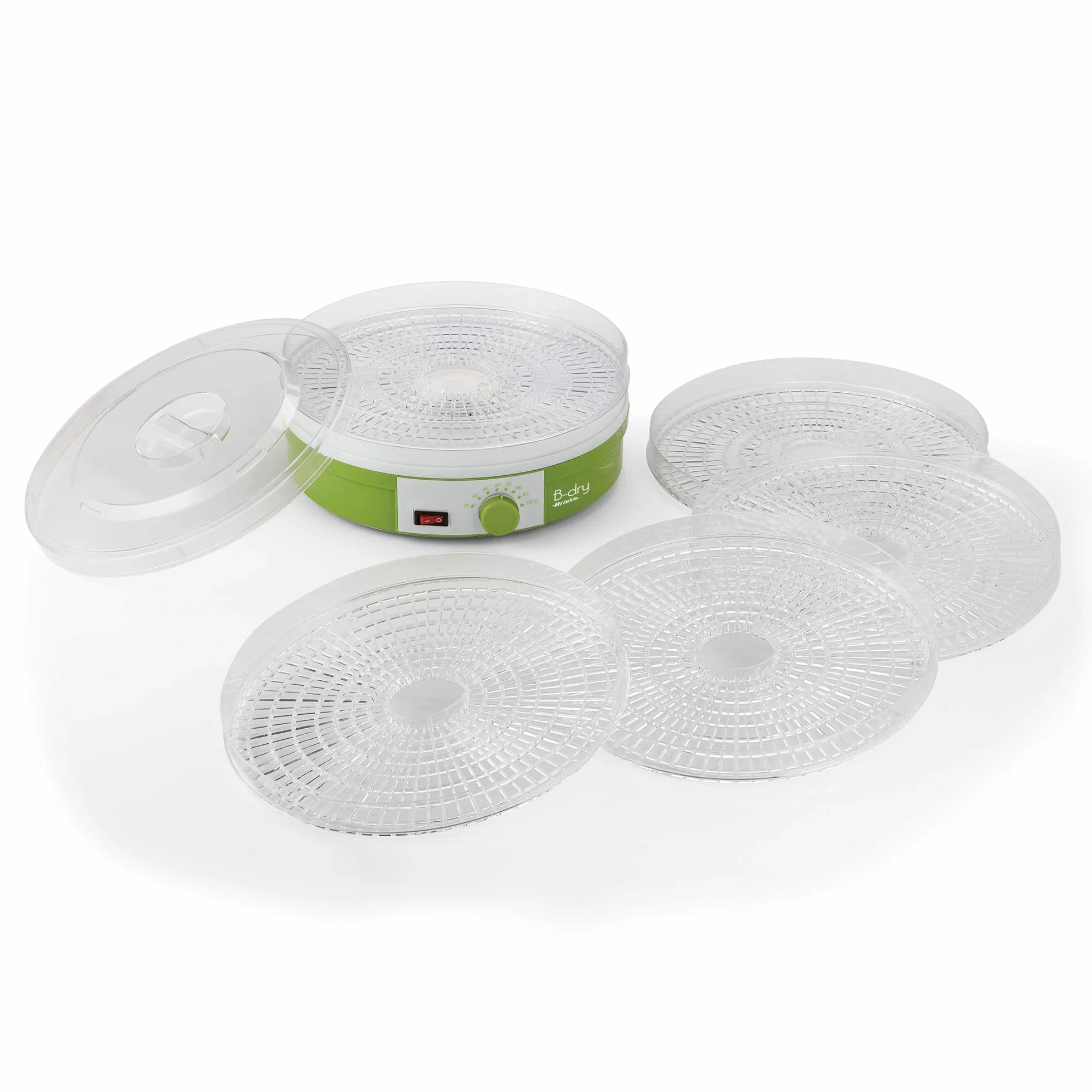 Ariete B-Dry 616, Séchoir et Déshydrateur de Fruits et Légumes, 5 Grilles Amovibles, Température de 35°C à 70°C, 245W, Vert