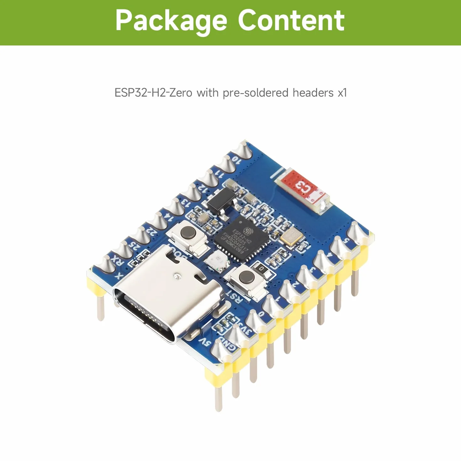 Waveshare ESP32-H2 Mini Development Board 96MHz 4MB Flash BLE Zigbee Thread