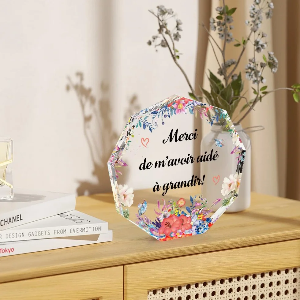 Cadeau Merci Maîtresse Fin d'Année Scolaire Acryliques Idée Cadeau Aesh