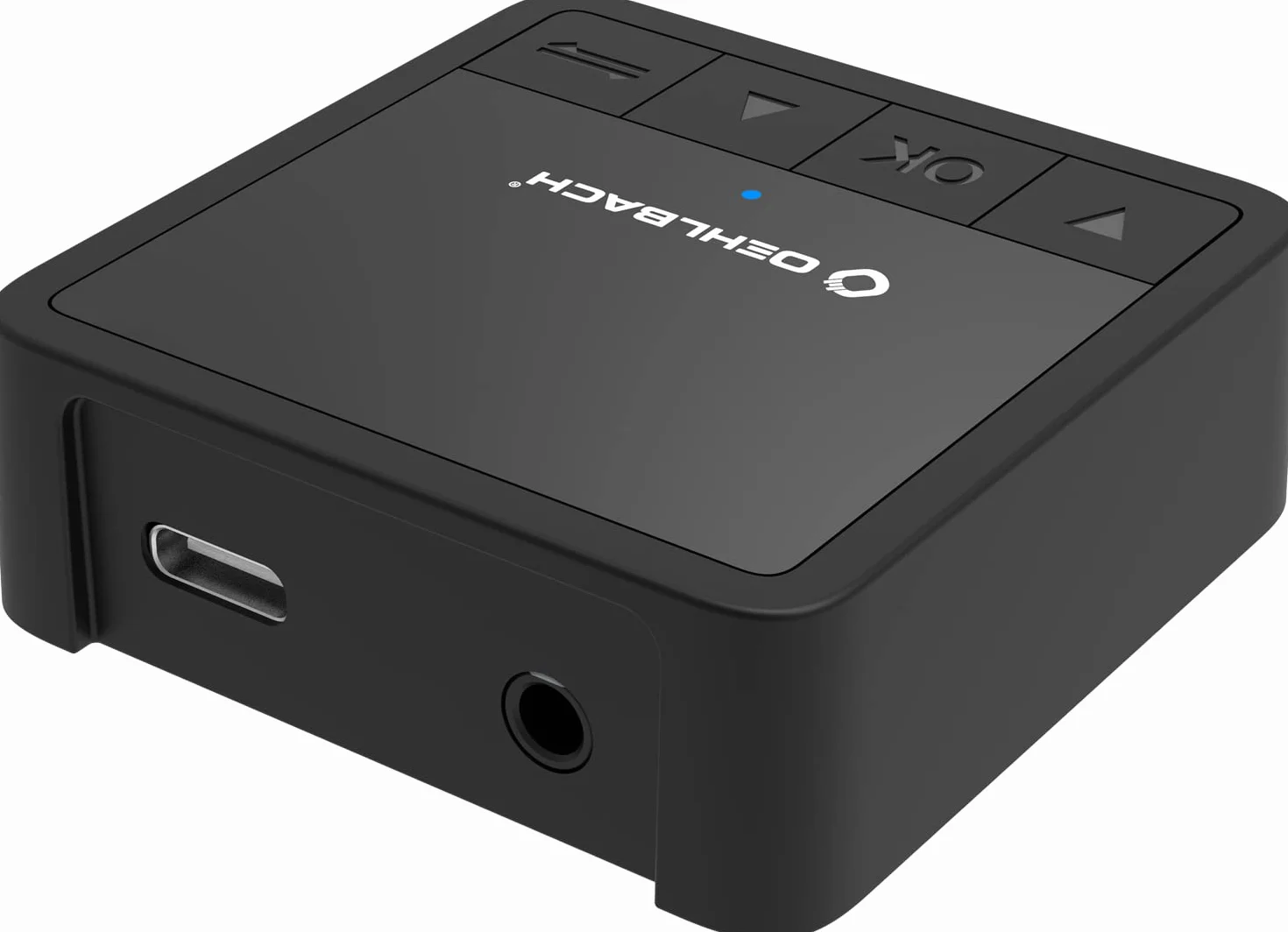 Oehlbach BTR Innovation 5.2 – nadajnik i odbiornik Bluetooth (nadajnik/odbiornik) w jakości aptX, wyświetlacz OLED, 20 godzin pracy baterii, zasięg 10 m, czarny
