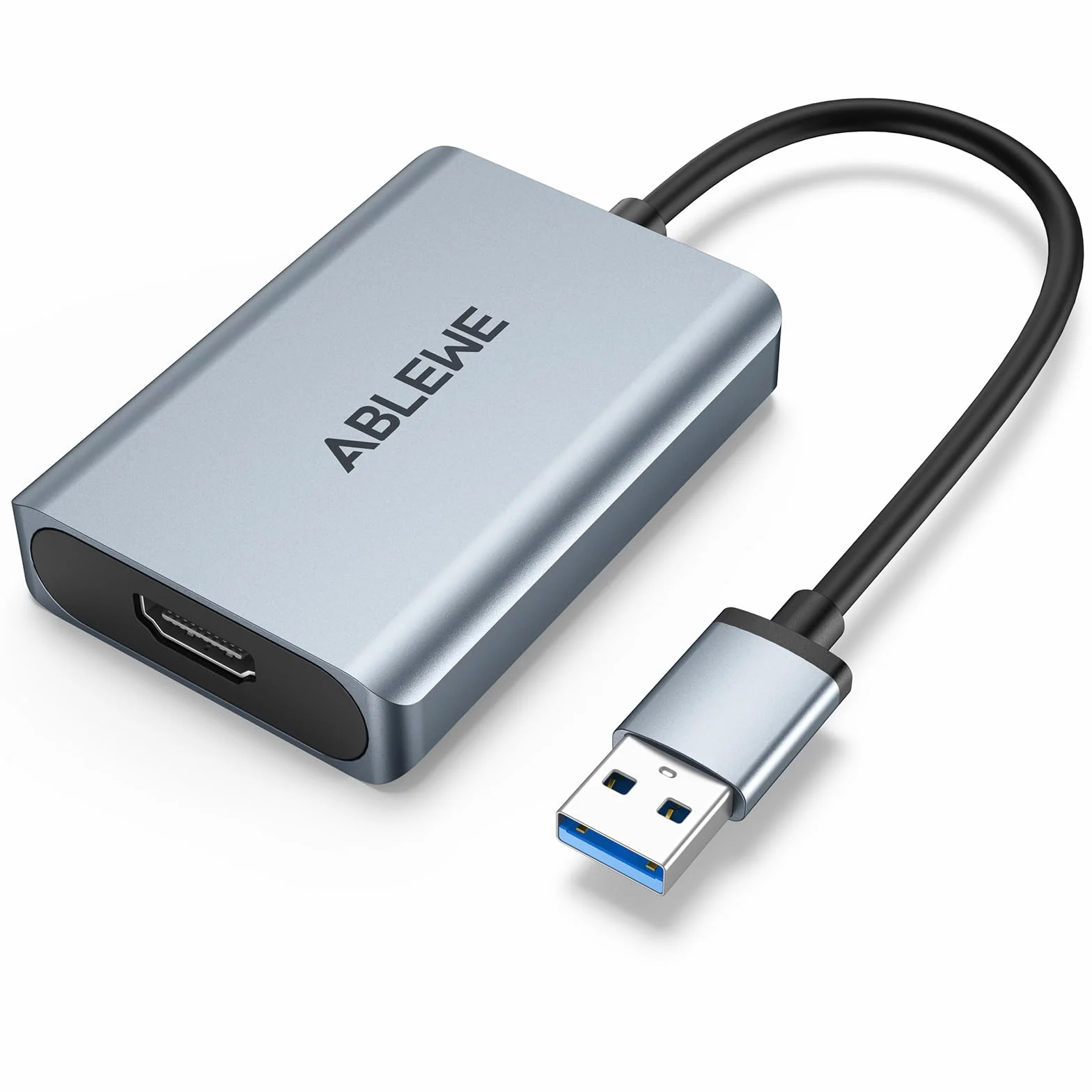 ABLEWE Adaptateur USB vers HDMI 1080p Full HD Video Audio Multi Moniteur Convertisseur pour PC HDTV Compatible Windows XP 10/8.1/8/7