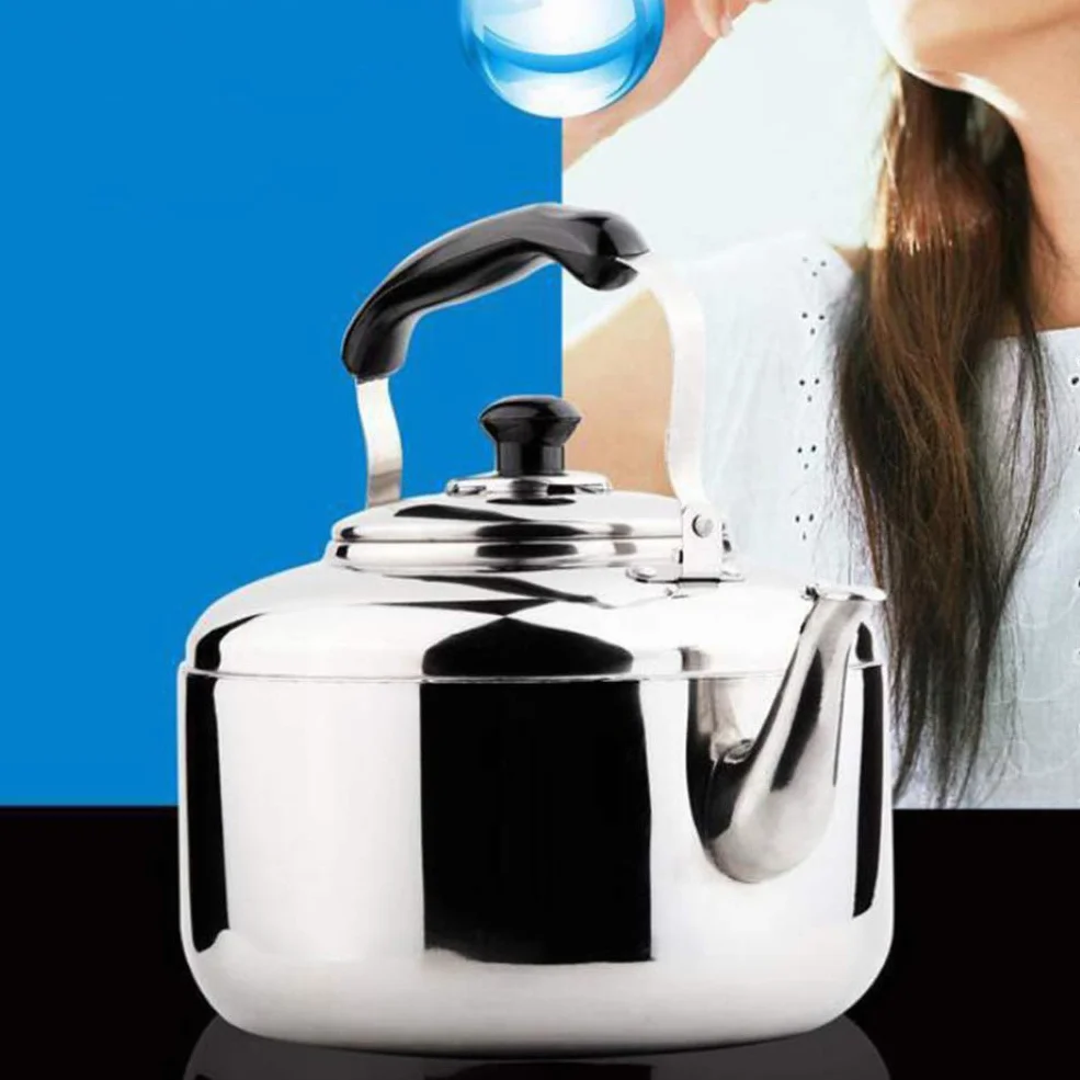 Bouilloire Sifflante En Acier Inoxydable 6L - Capacité Compatible Avec Cuisinières À Induction Et Design Pratique Et Ergonomique