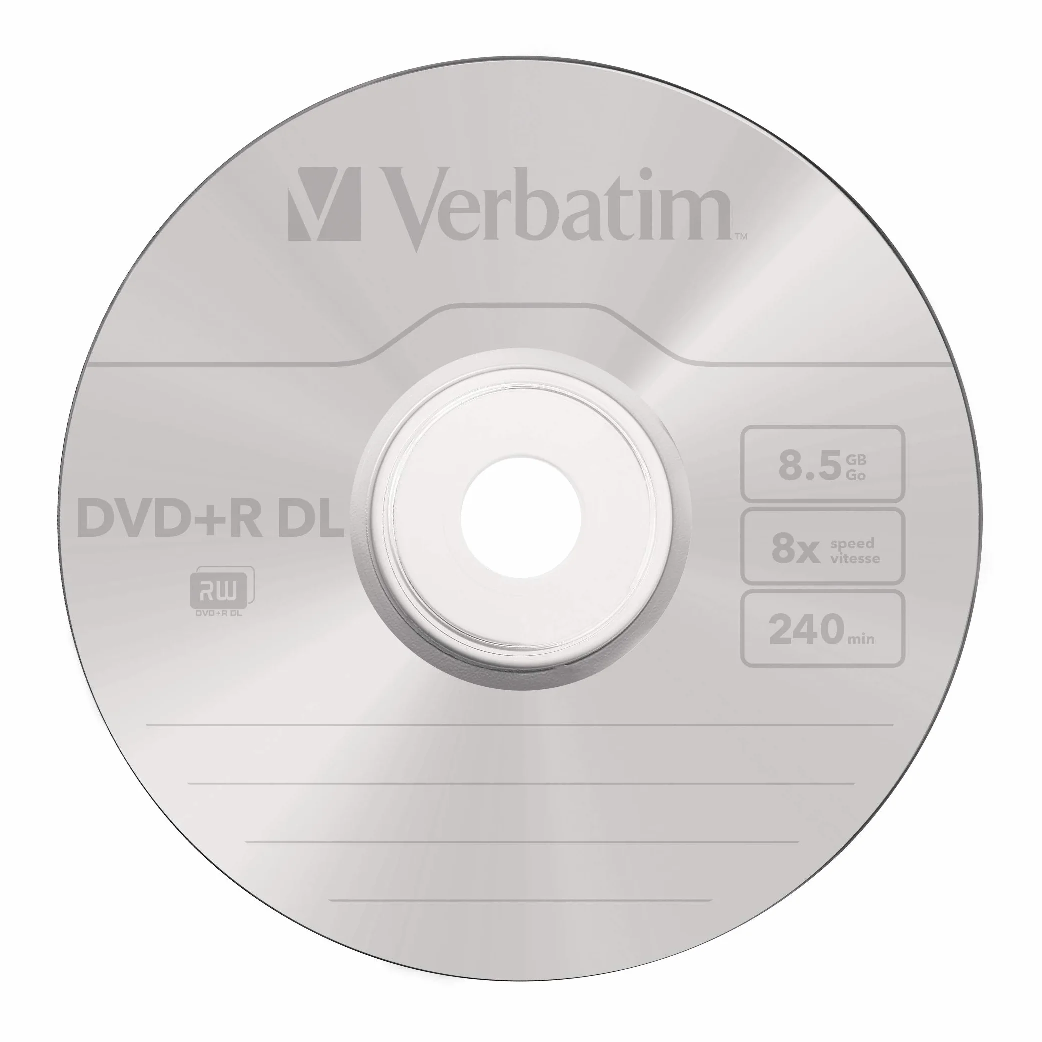 Verbatim 43757 DVD+R 8X DL Argent Lot de 25