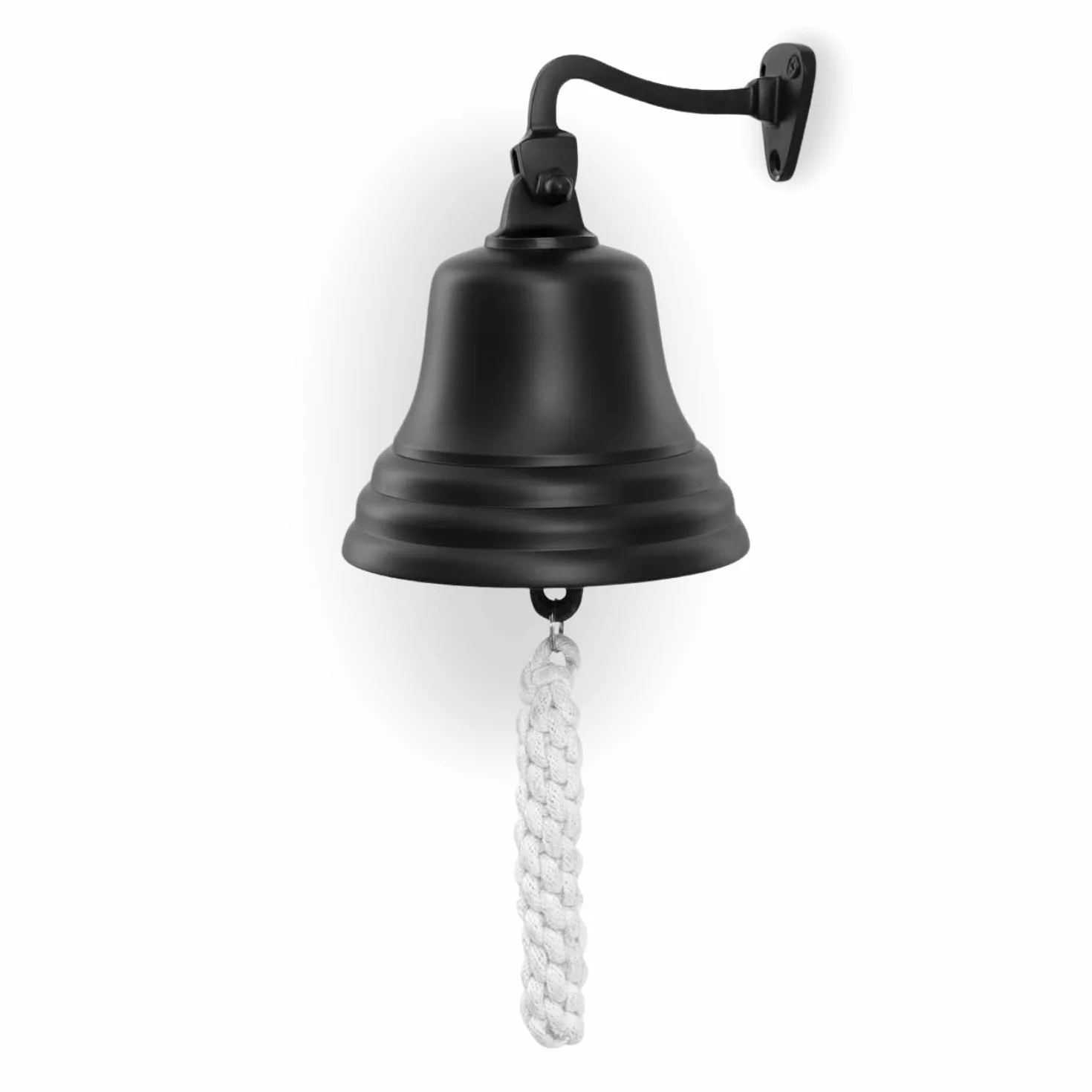 Cloche à Main Noire pour Bar | Décoration Murale Nautique 4 Pouces Son Puissant