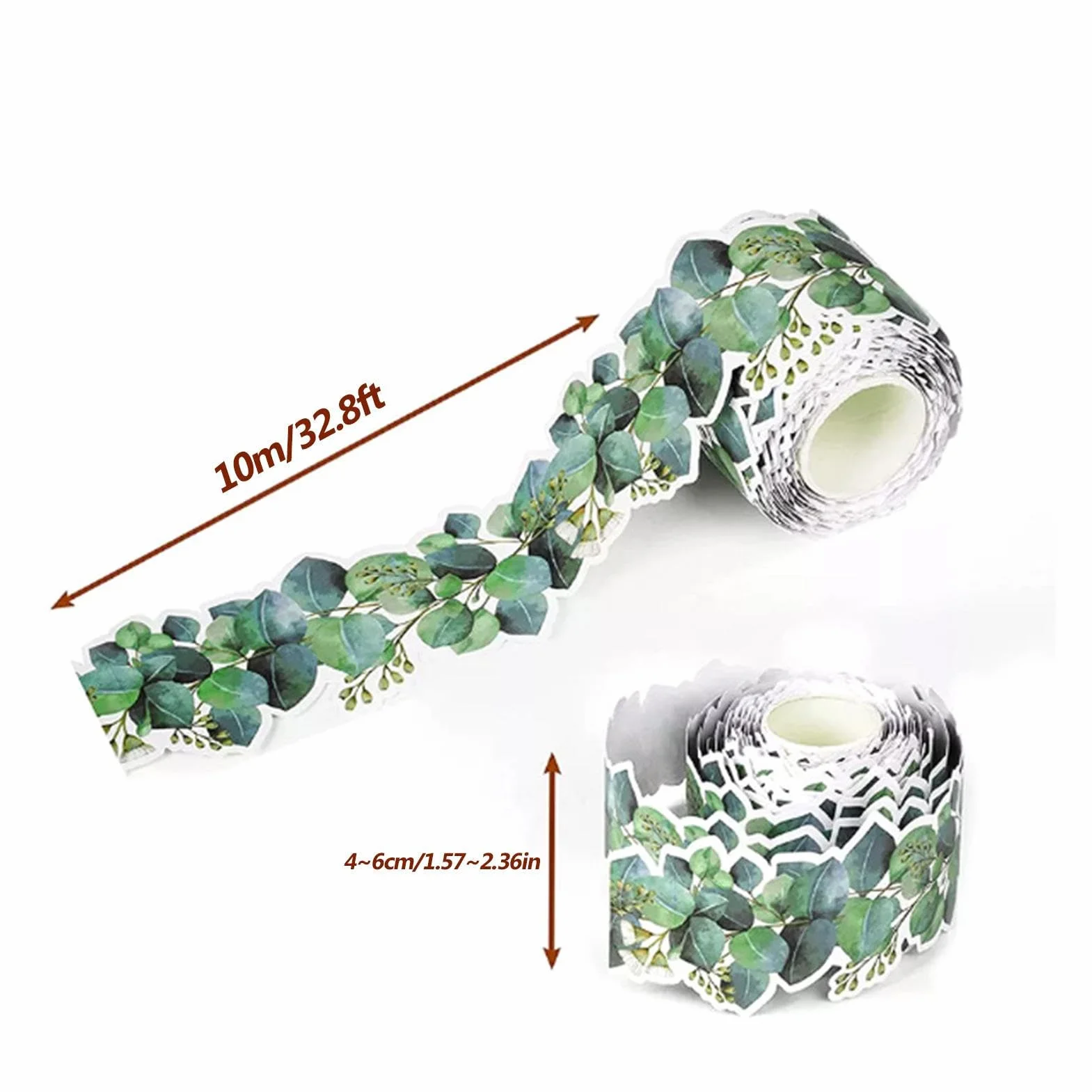 Autocollant Bordure d'eucalyptus Imperméable pour Murs fenêtre